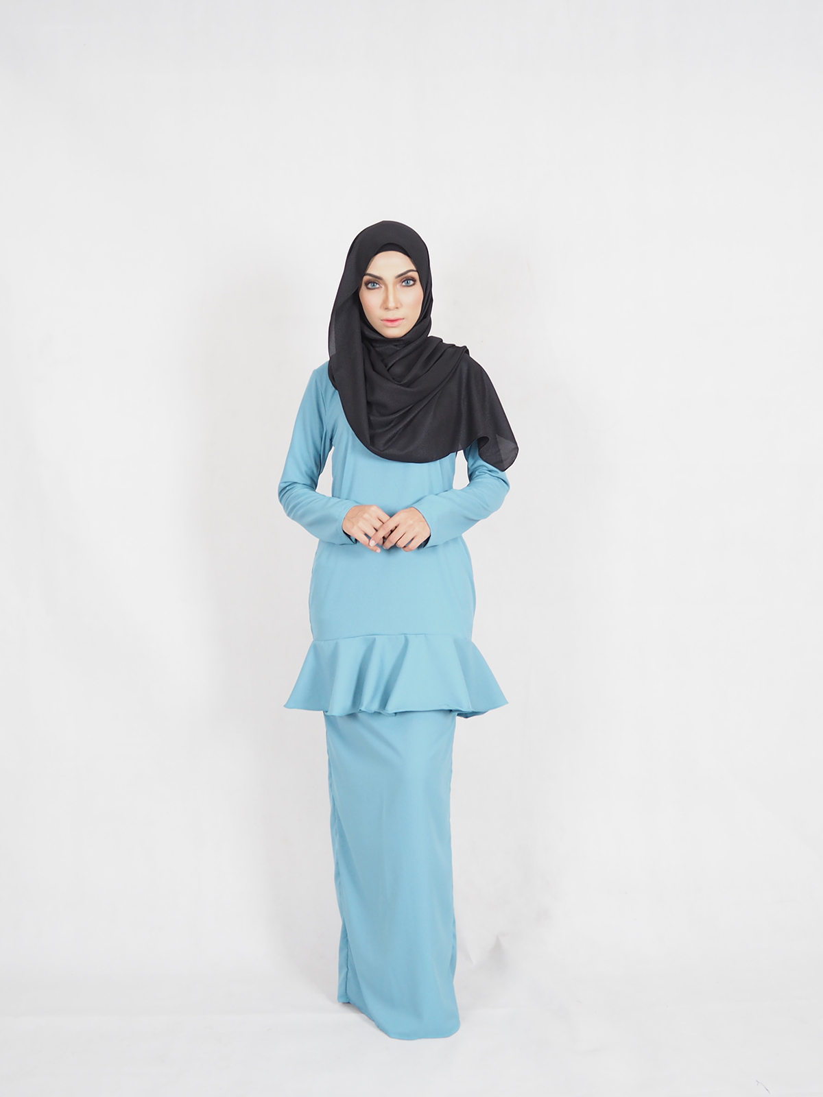 SW4428 Baju Kurung (Plus Size Maternity) Blue
