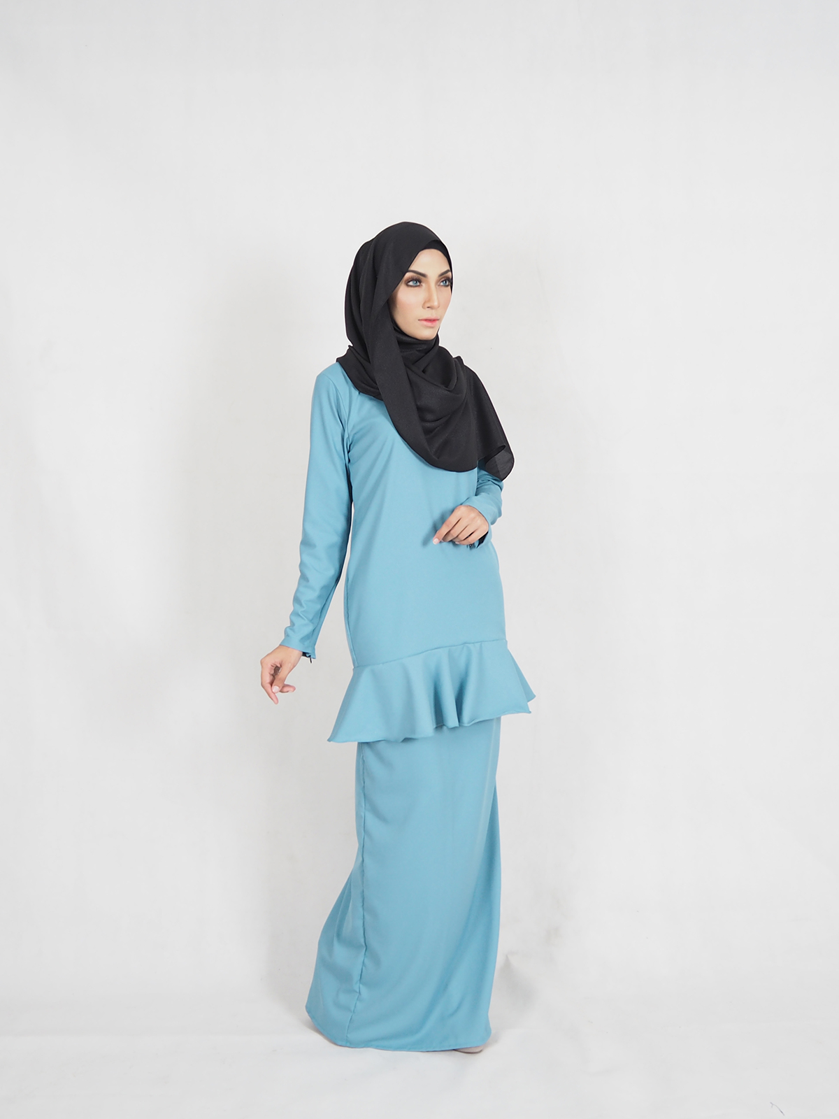 SW4428 Baju Kurung (Plus Size Maternity) Blue
