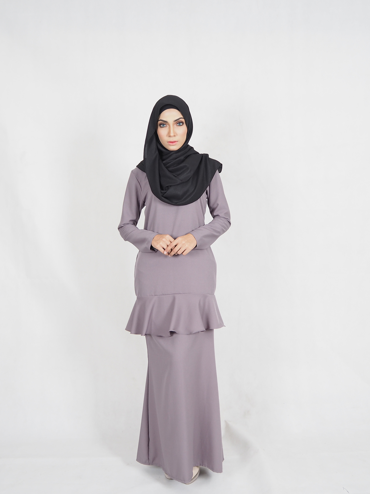 SW4428 Baju Kurung (Plus Size Maternity) Grey