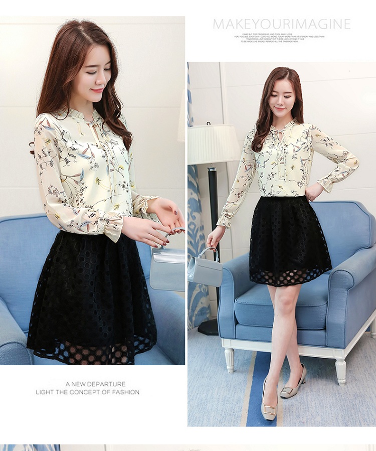 EW2443 Fashion Chiffon Top Almond