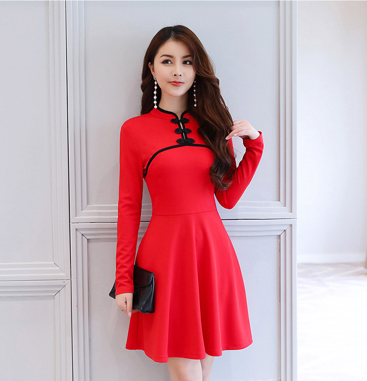 EW2464 Stylish Dress Red