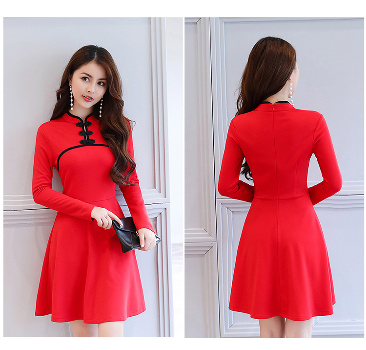 EW2464 Stylish Dress Red