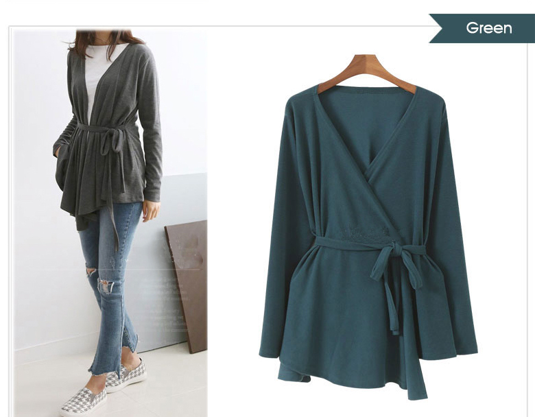 EW2466 Stylish Cardigan Green