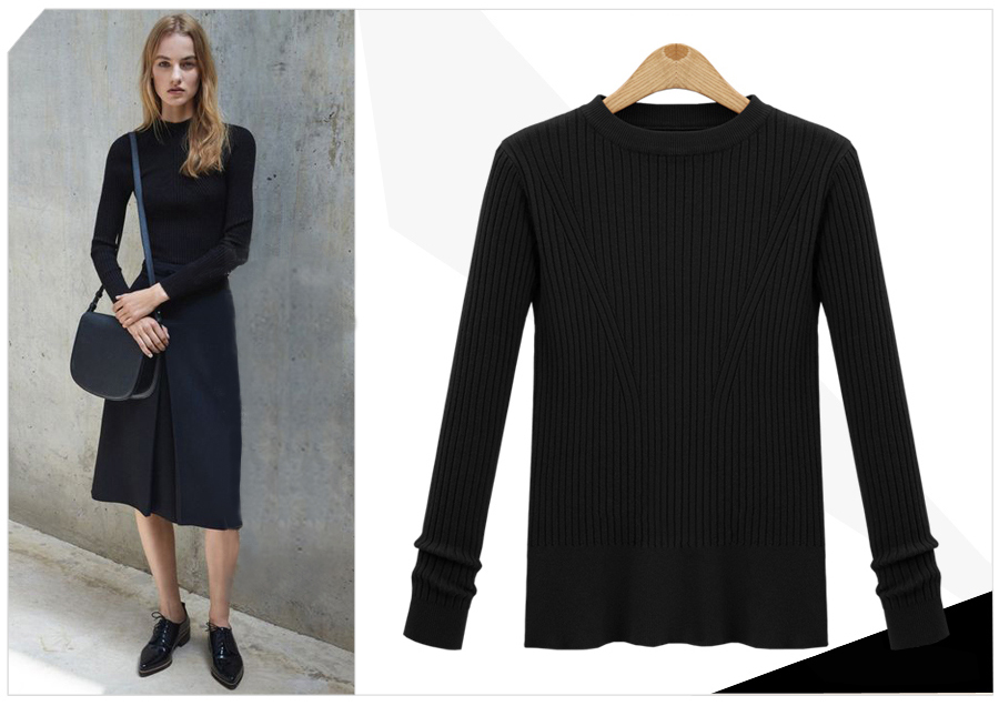 EW2470 Stylish Knit Top Black