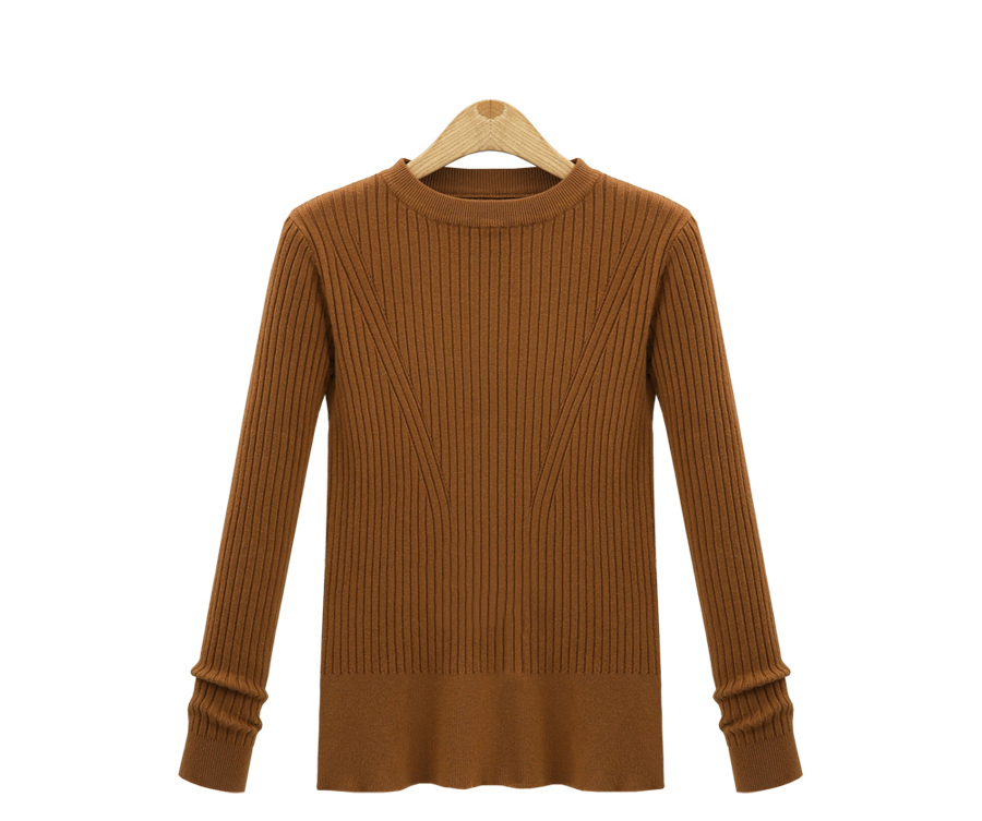 EW2470 Stylish Knit Top Brown