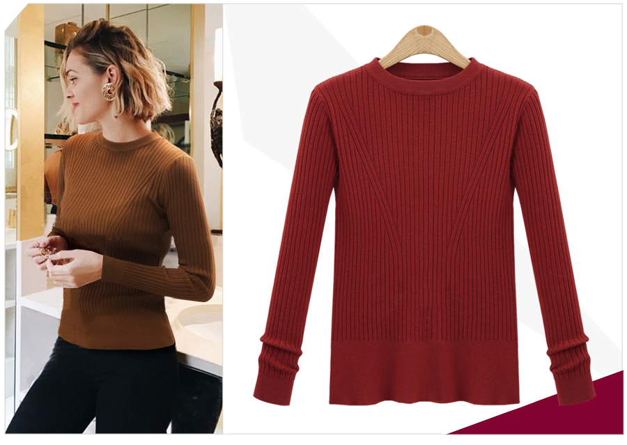 EW2470 Stylish Knit Top Red