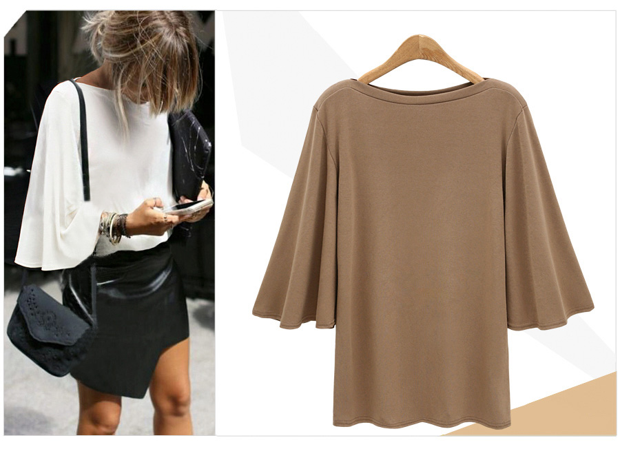 EW2488 Europe Fashion Top Khaki