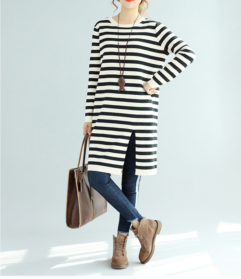EW2498 Fashion Stripe Top Black