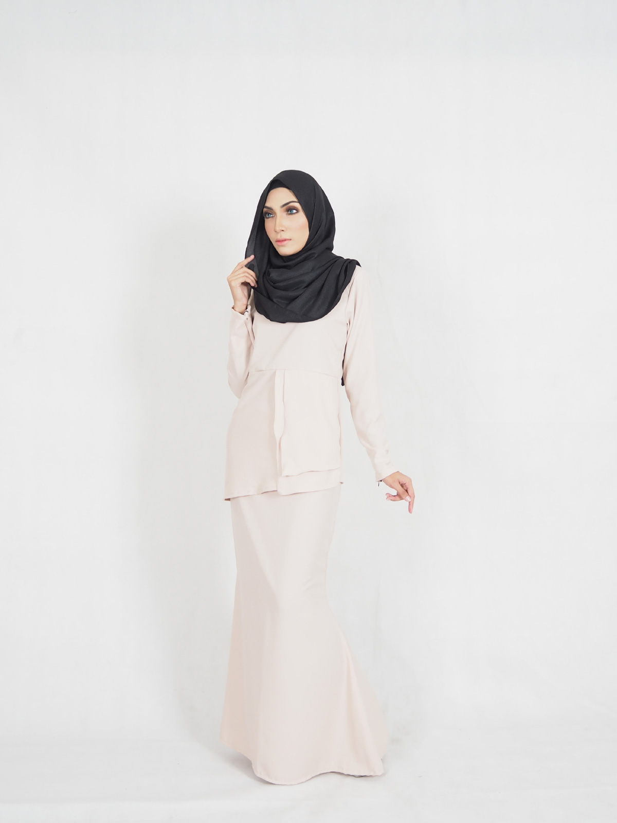 SW4431 Baju Kurung (Plus Size Maternity) Cream