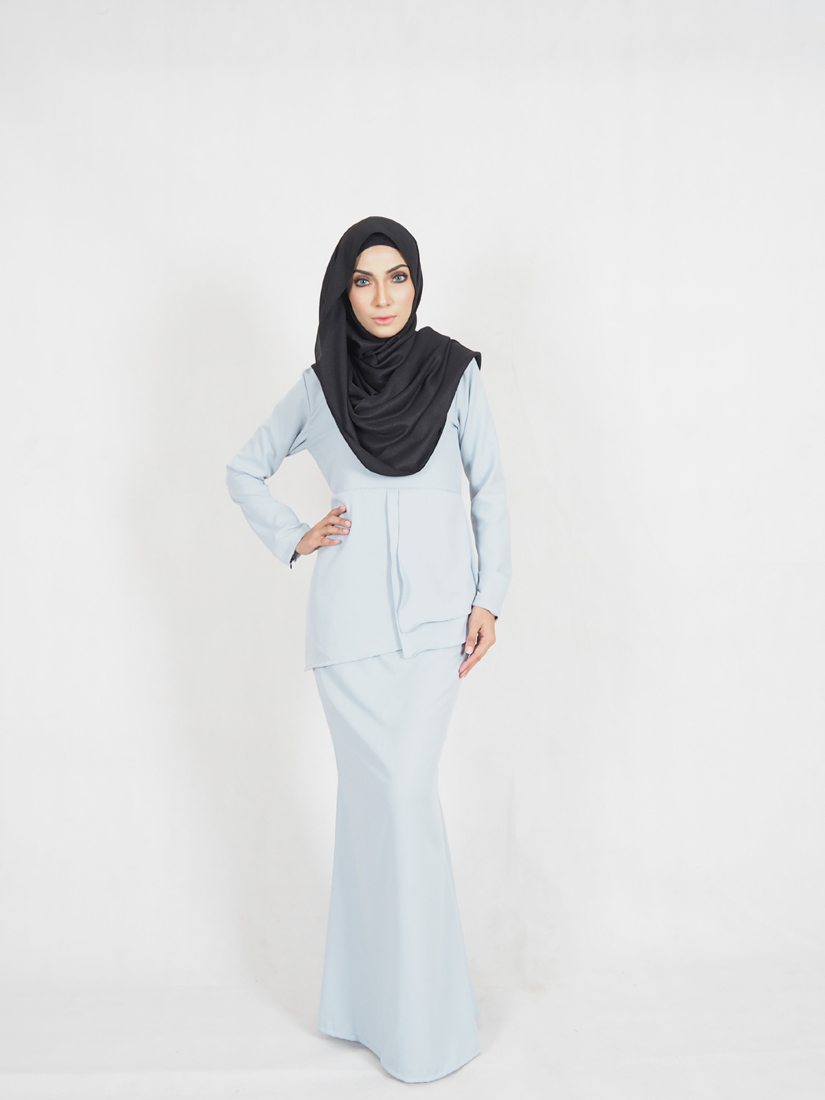 SW4431 Baju Kurung (Plus Size Maternity) Light Blue