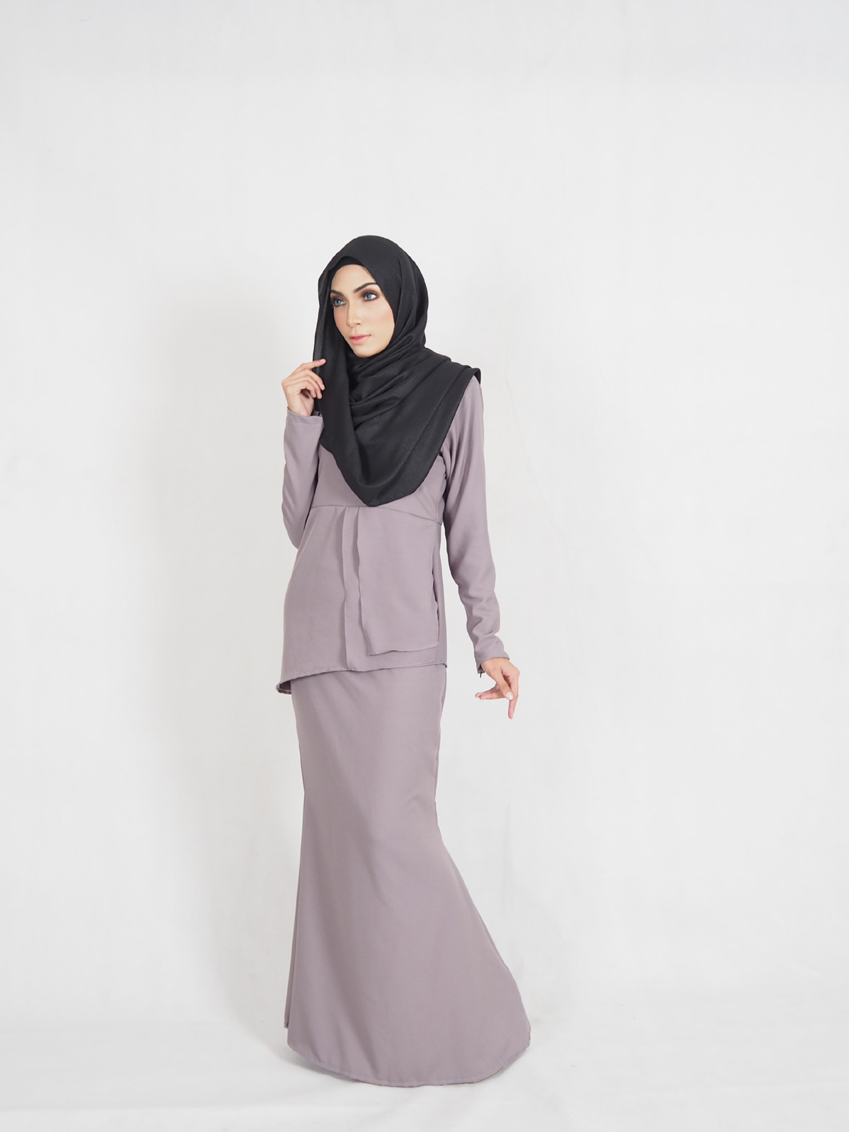 SW4432 Baju Kurung (Plus Size Maternity) Grey