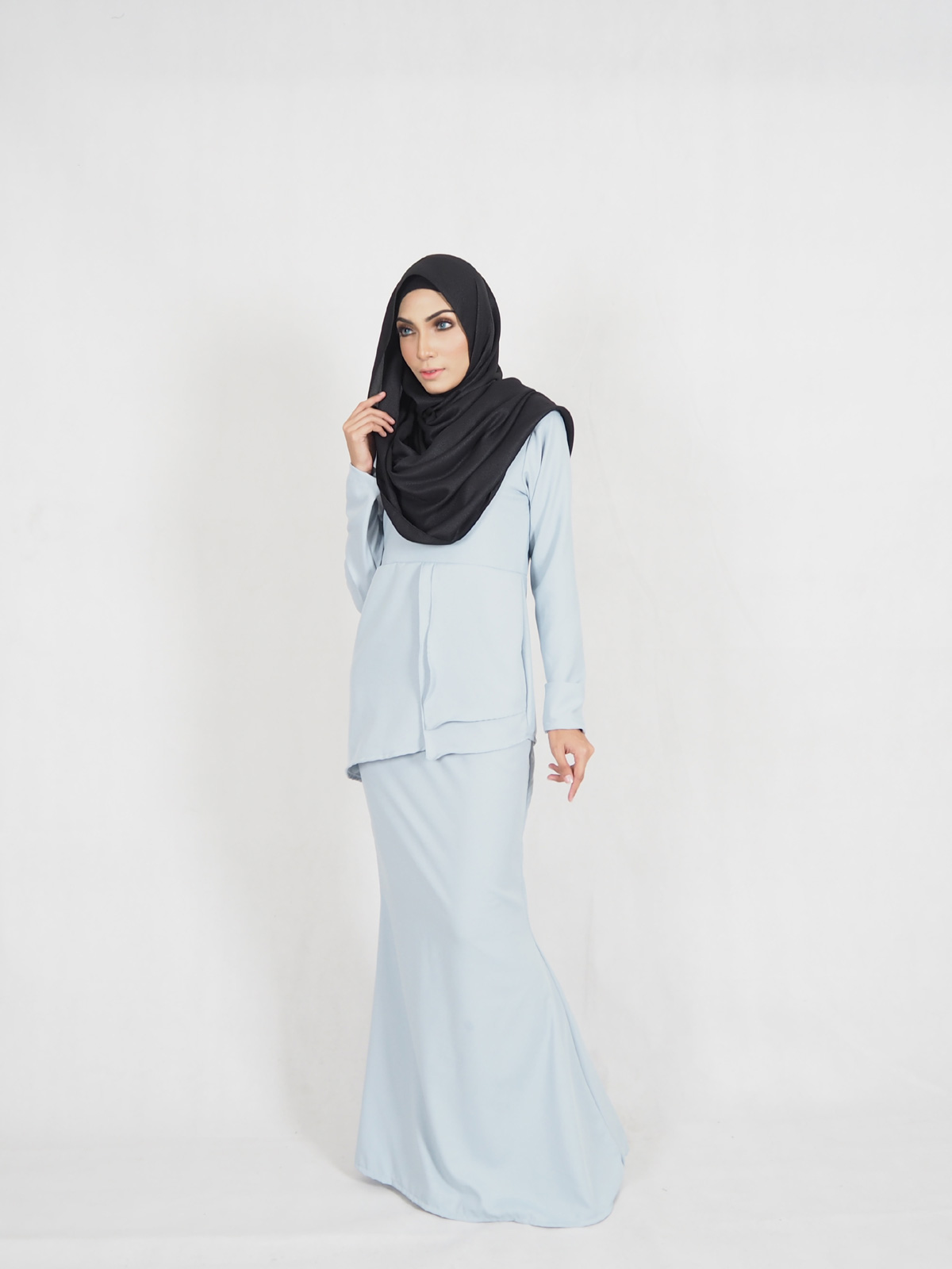 SW4432 Baju Kurung (Plus Size Maternity) Light Blue