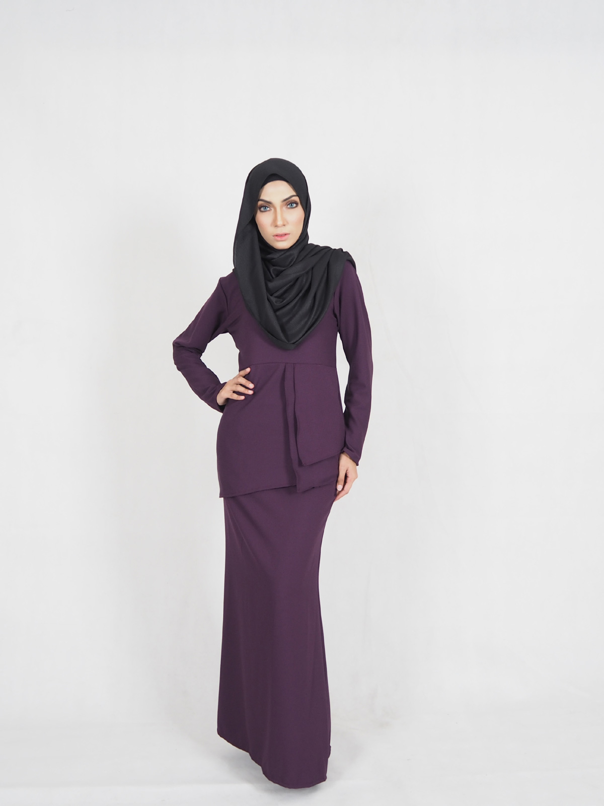 SW4432 Baju Kurung (Plus Size Maternity) Purple