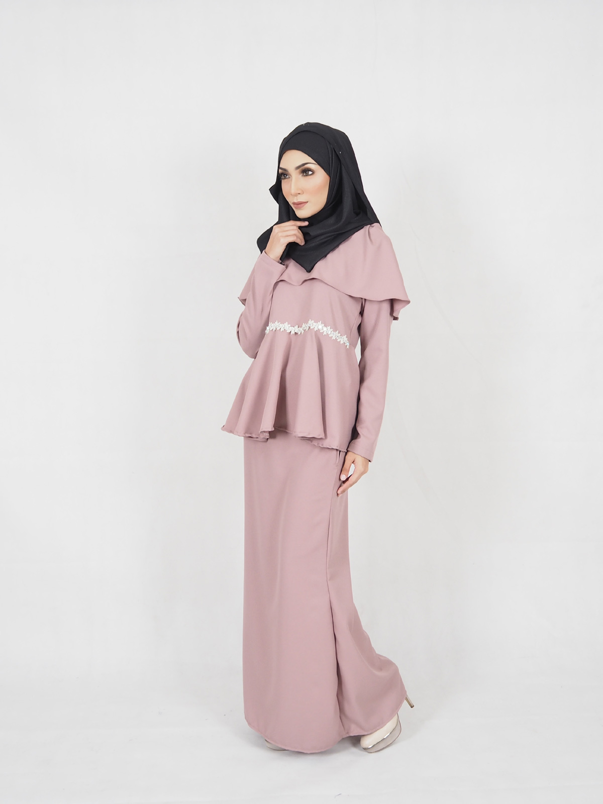 SW4433 Baju Kurung (Plus Size Maternity) Pink