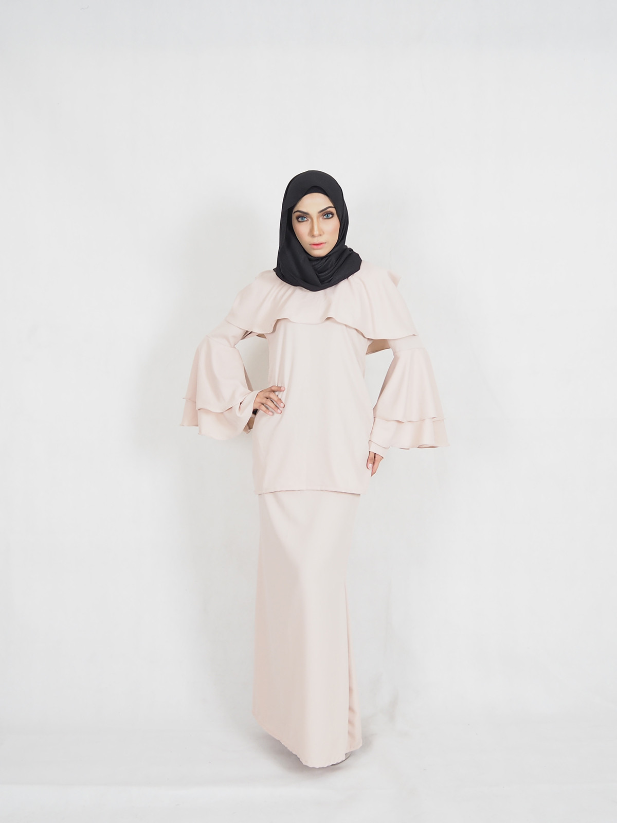 SW4434 Baju Kurung (Plus Size Maternity) Cream