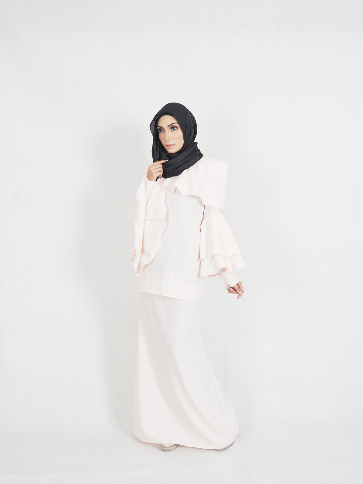 SW4434 Baju Kurung (Plus Size Maternity) Peach