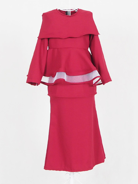 SW4455 Baju Kurung Kid Maroon