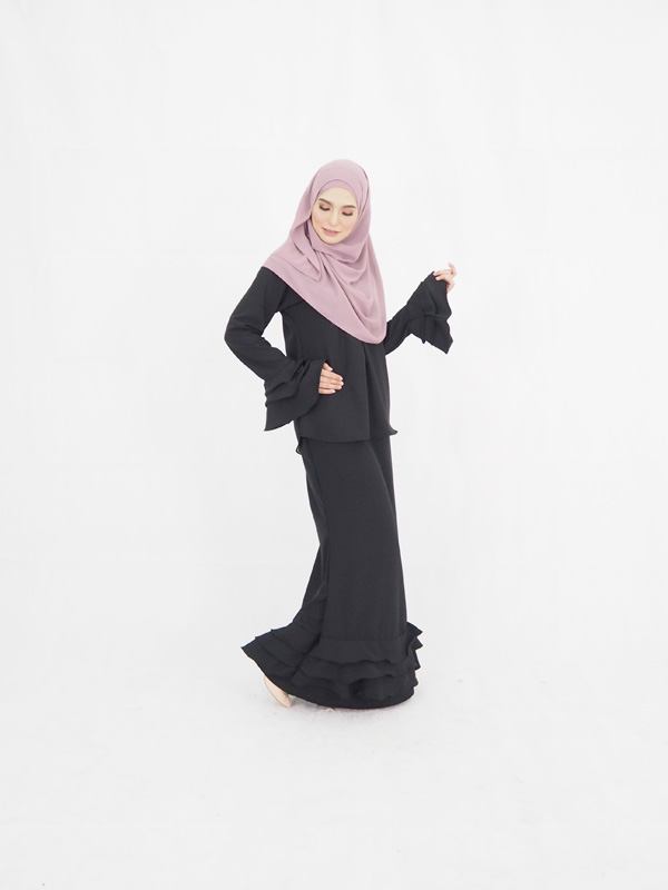 SW4461 Baju Kurung (Plus Size) Black