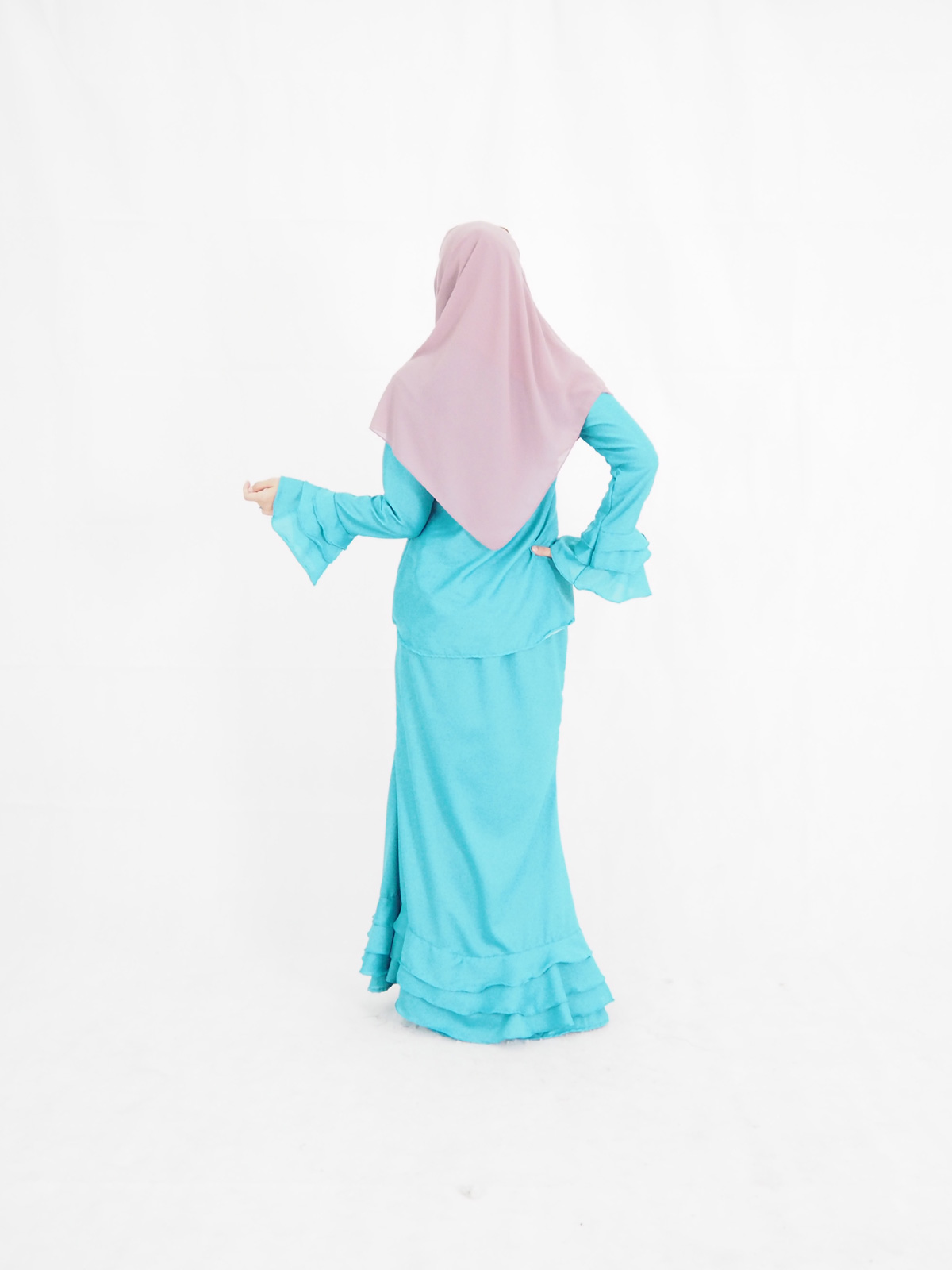 SW4461 Baju Kurung (Plus Size) Blue