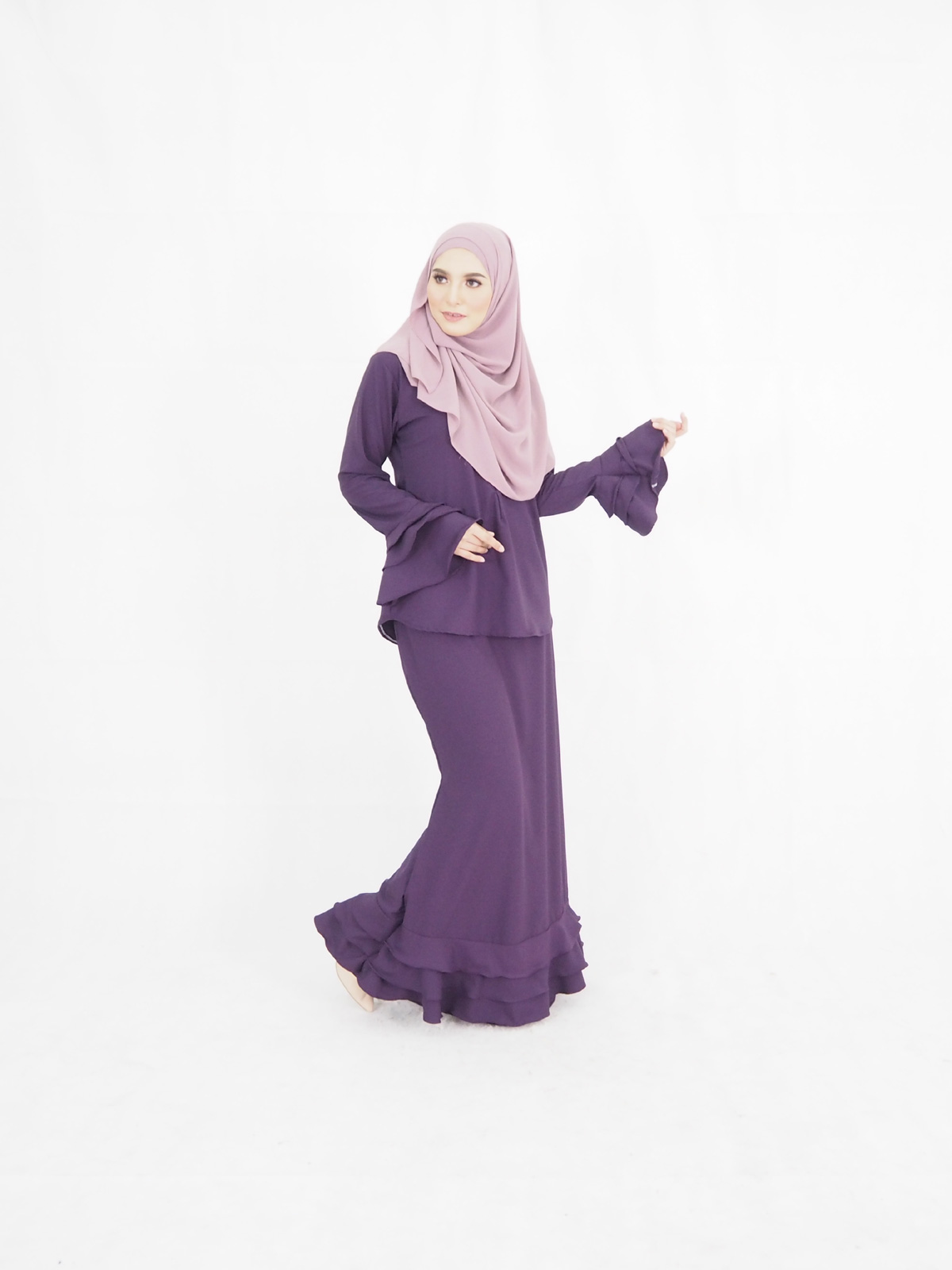 SW4461 Baju Kurung (Plus Size) Purple