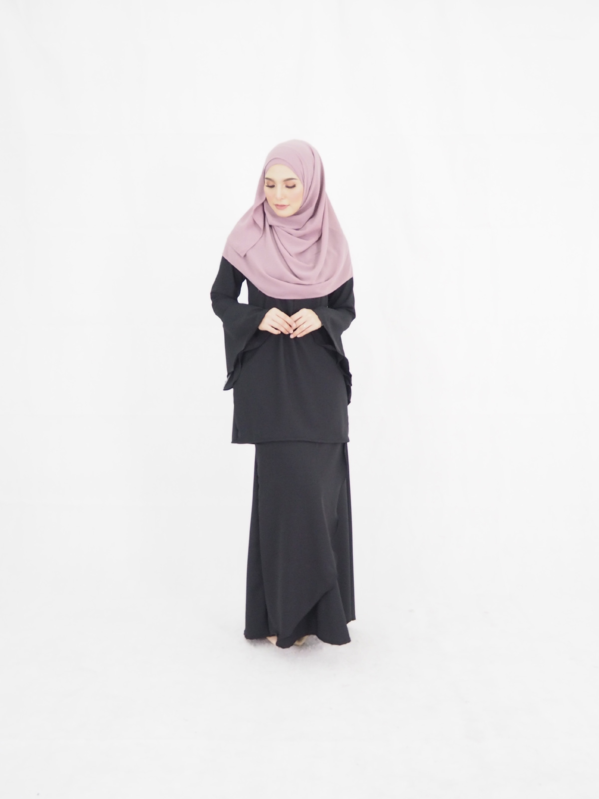 SW4462 Baju Kurung (PLUS SIZE) Black