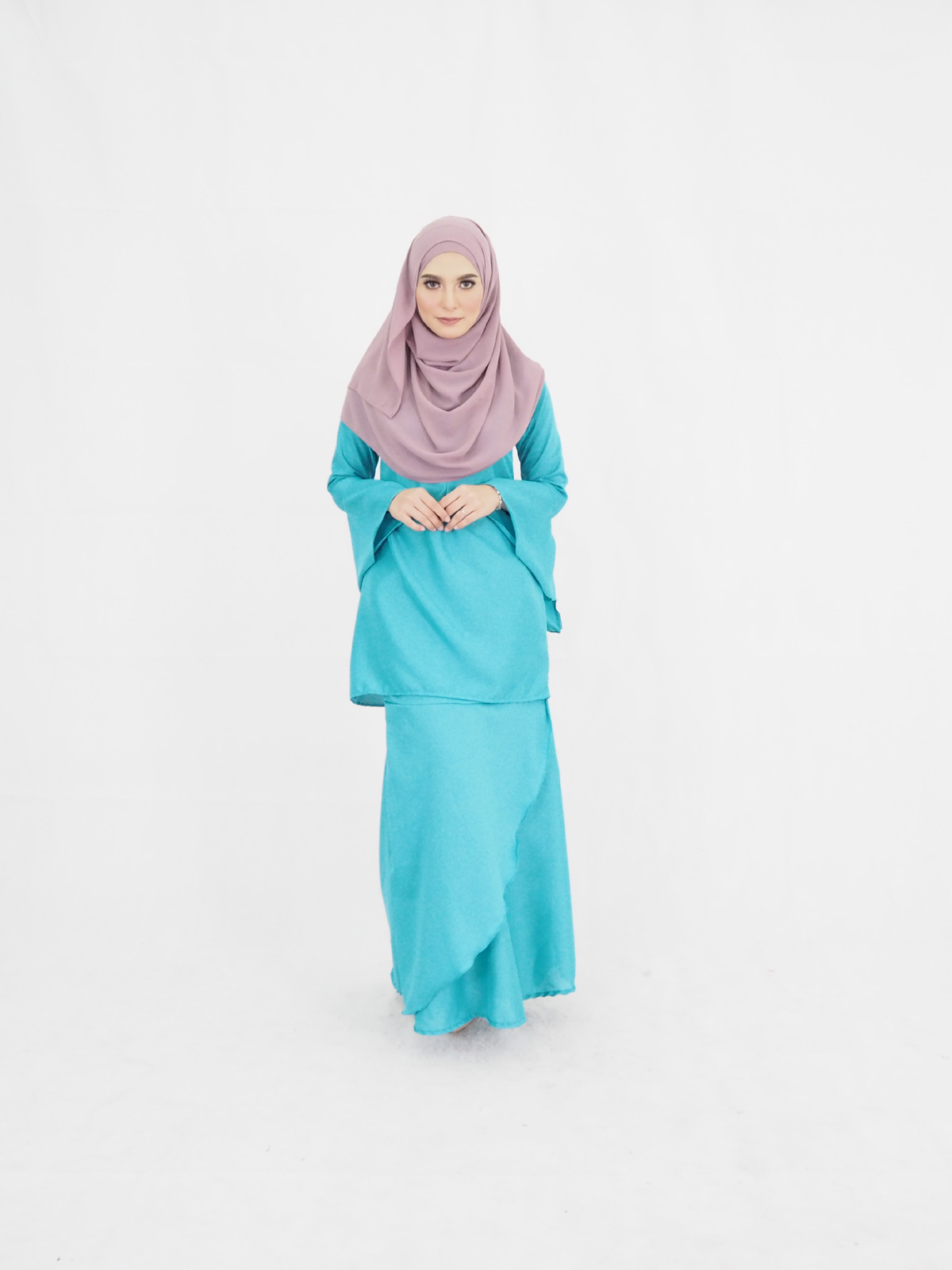 SW4462 Baju Kurung (PLUS SIZE) Blue