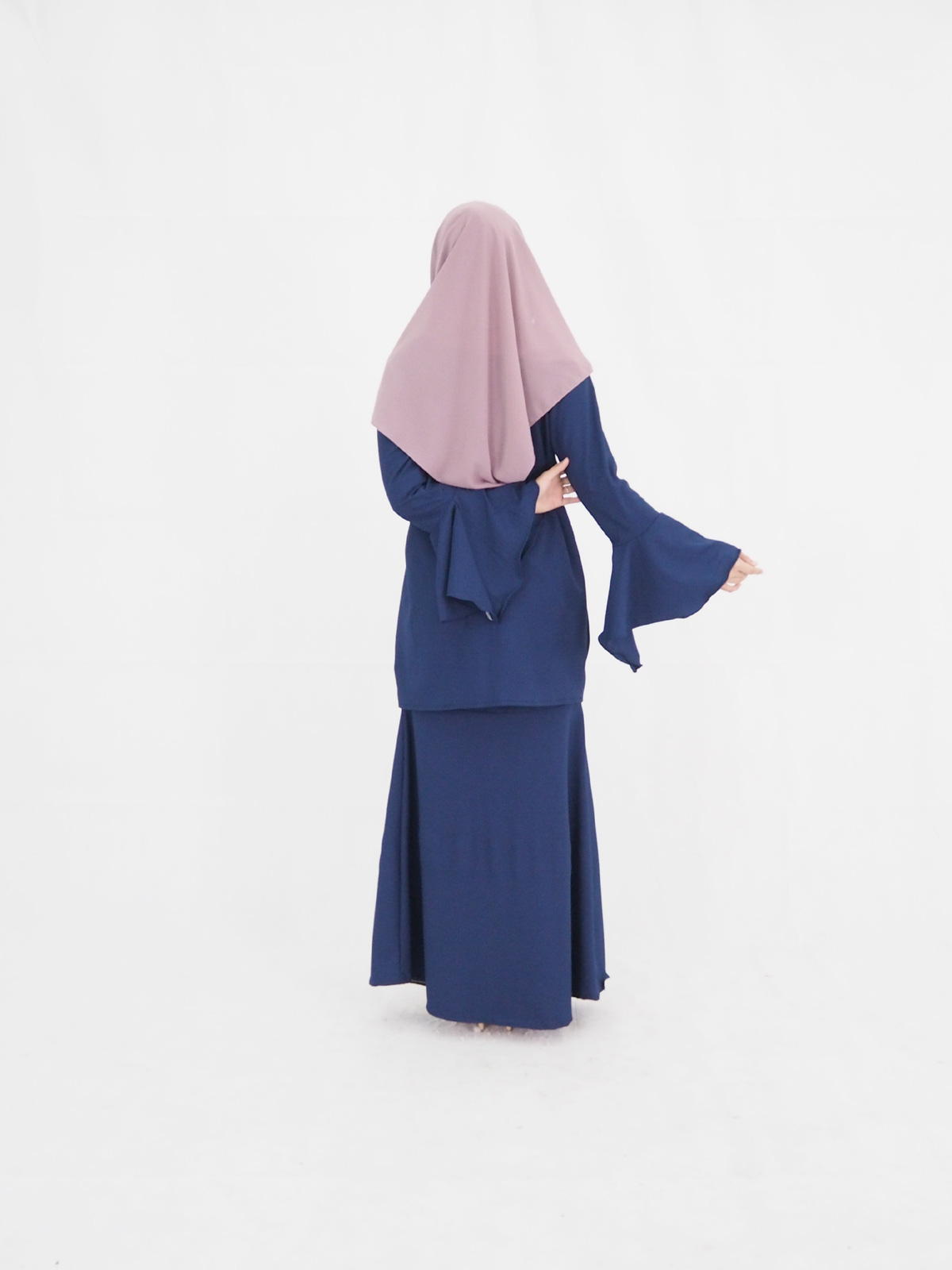 SW4462 Baju Kurung (PLUS SIZE) Dark Blue