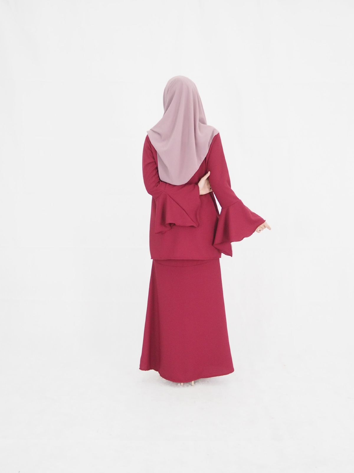 SW4462 Baju Kurung (PLUS SIZE) Maroon