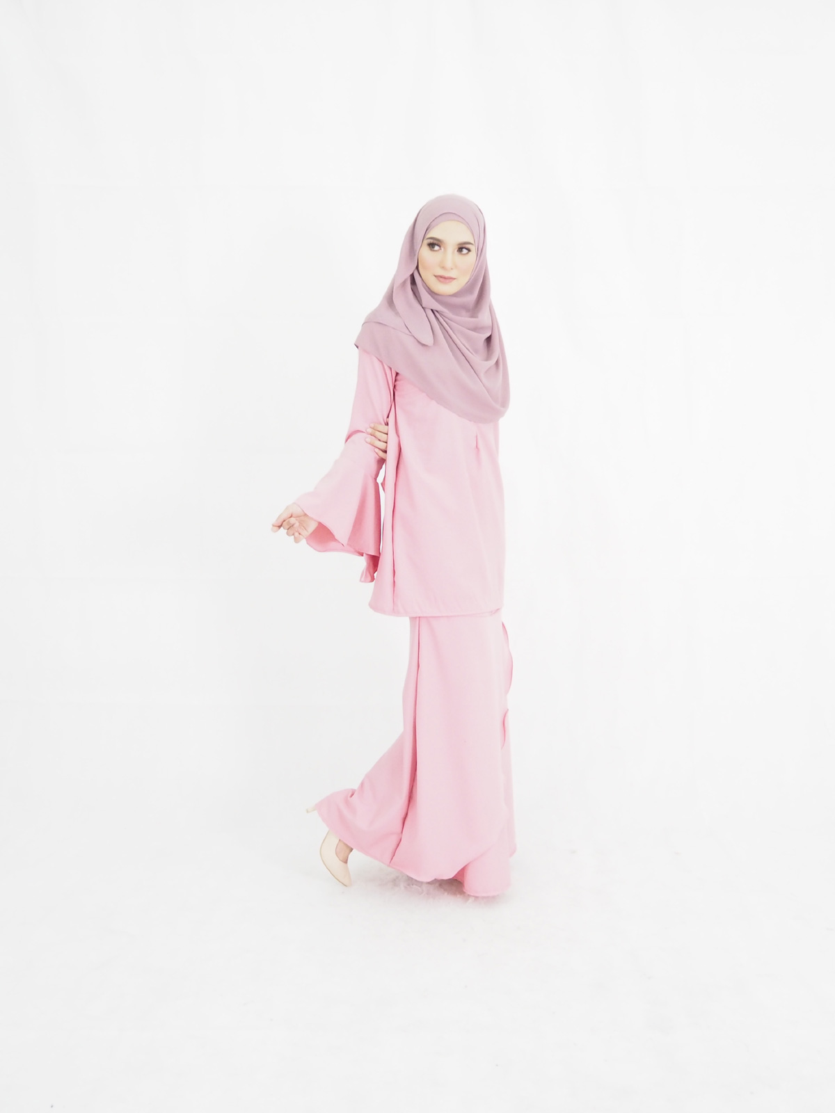 SW4462 Baju Kurung (PLUS SIZE) Pink