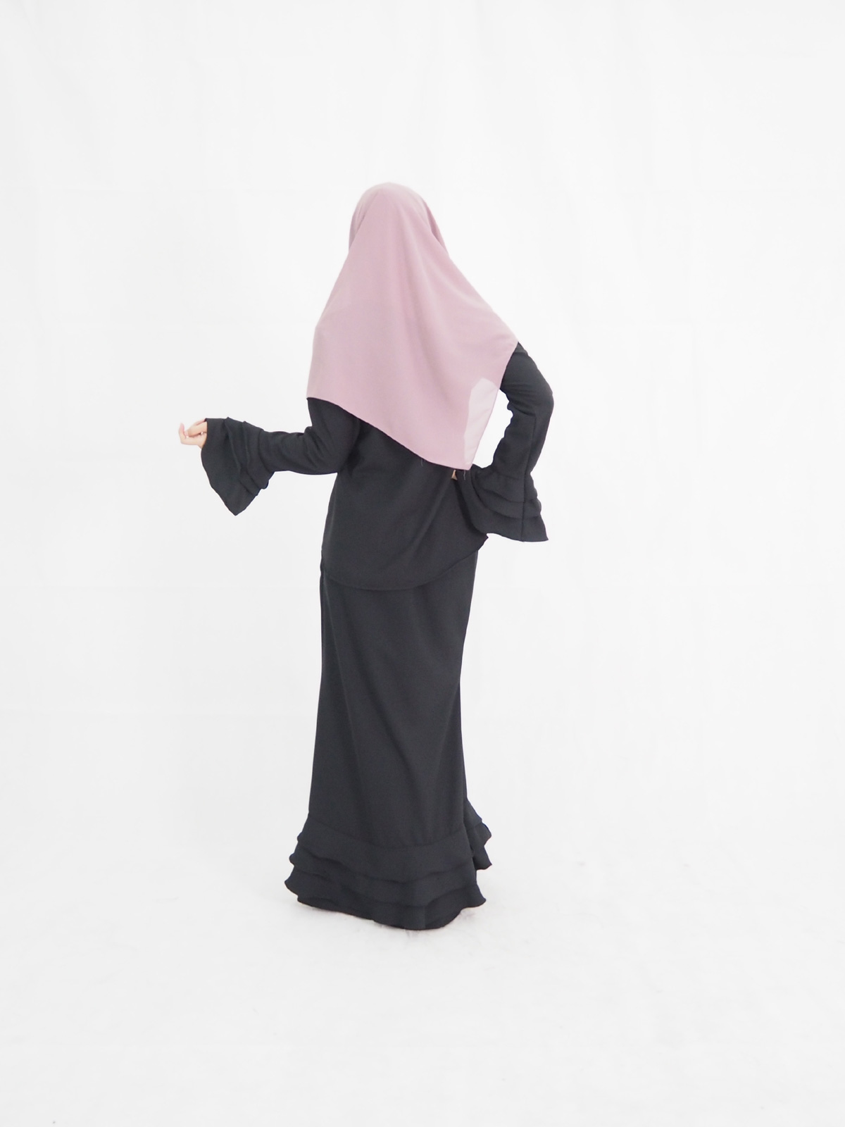 SW4467 Baju Kurung (Plus Size Breastfeeding) Black