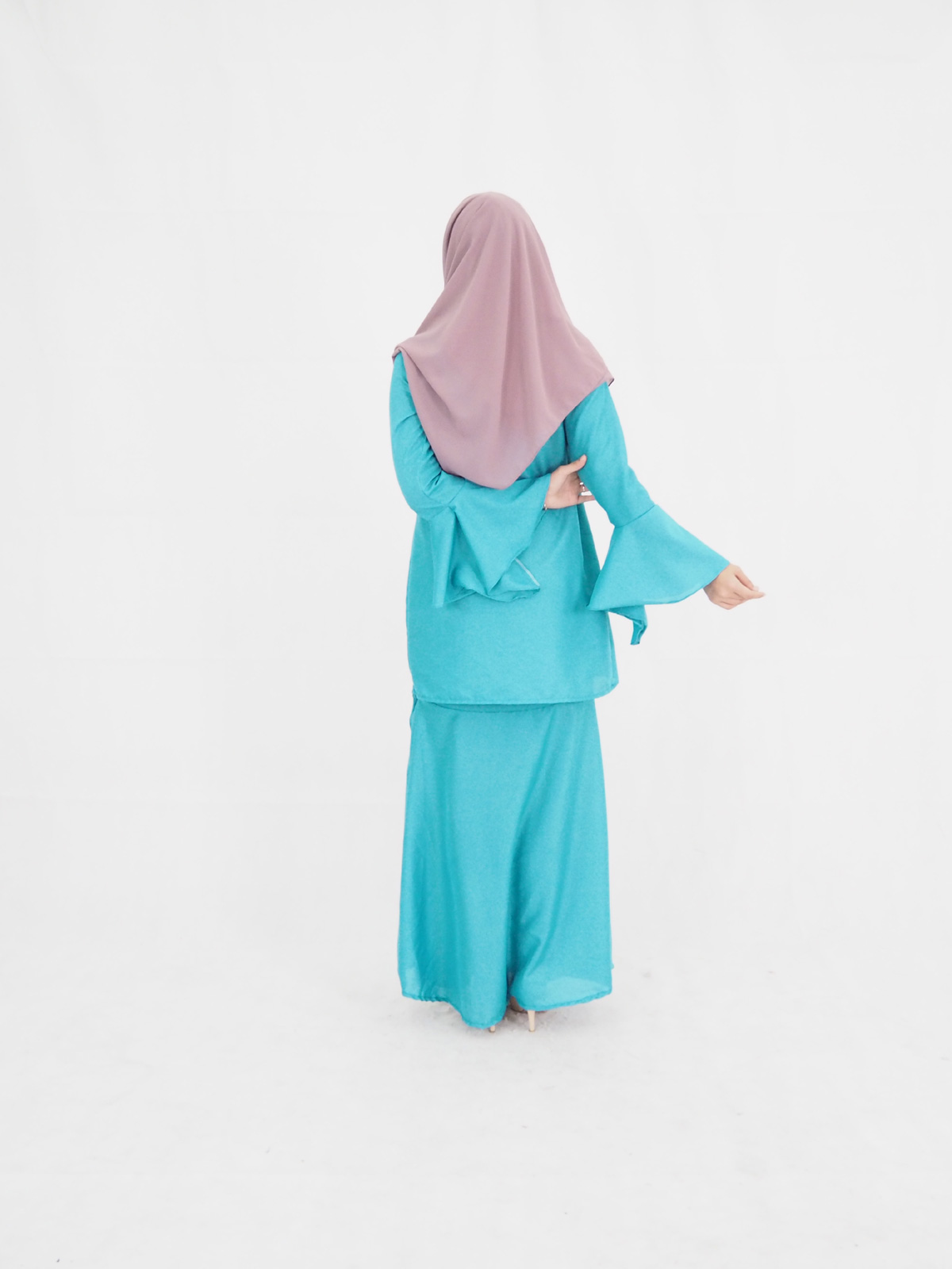SW4468 Baju Kurung (Plus Size Breastfeeding) Blue