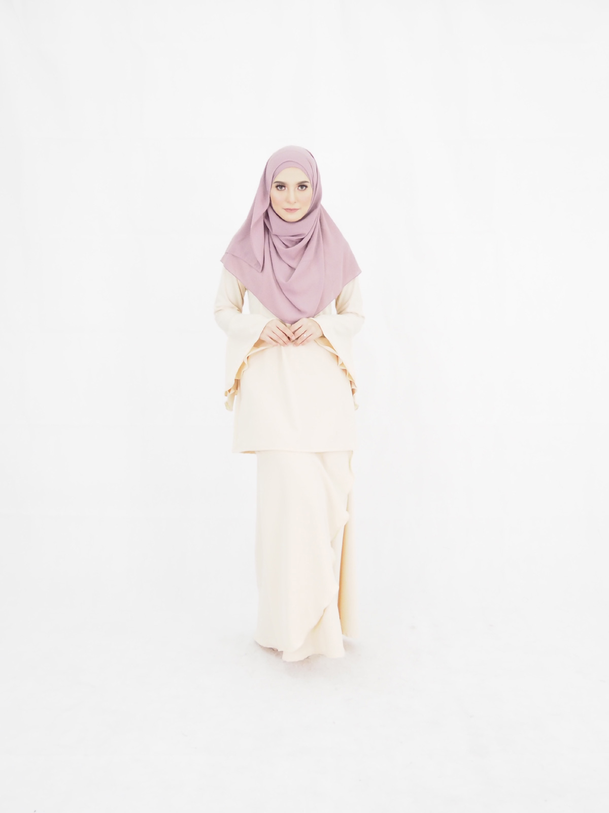 SW4468 Baju Kurung (Plus Size Breastfeeding) Cream