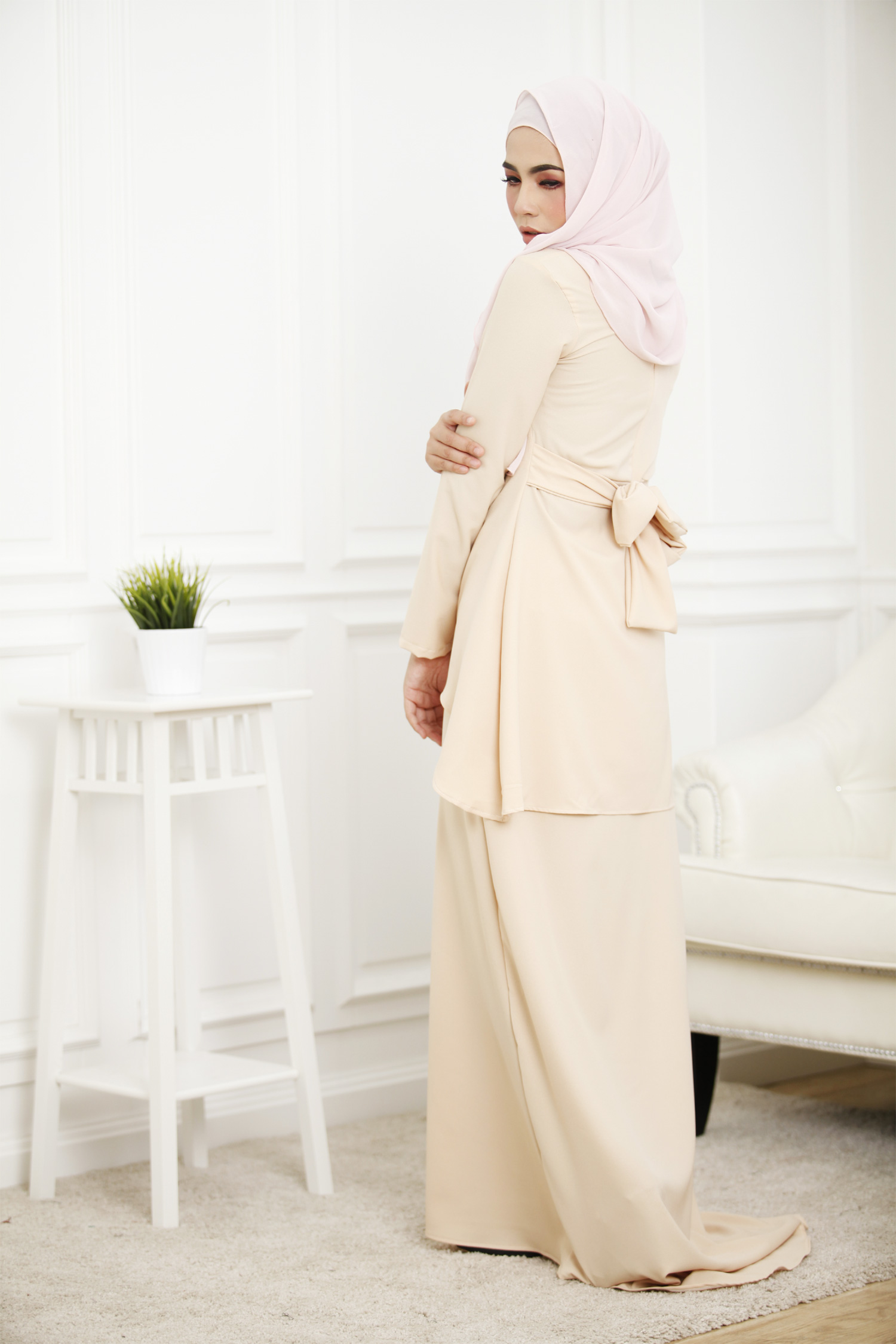 SW4469 Baju Kurung (Plus Size Maternity) Cream