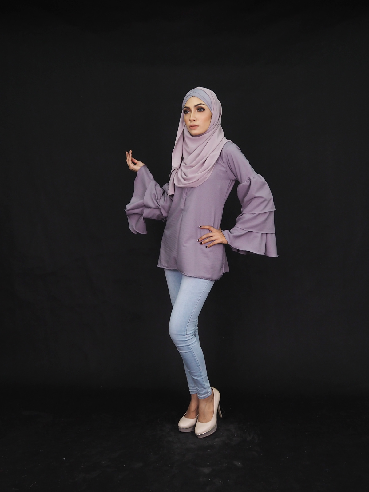 SW4470 Plus Size Maternity Blouse Grey