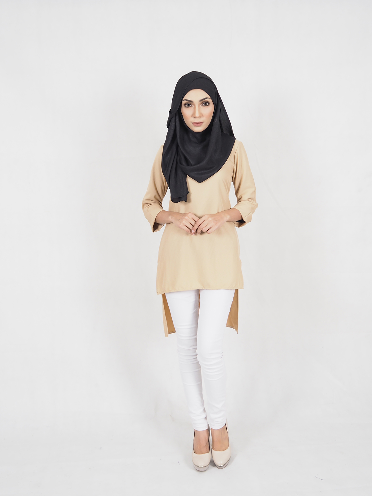 SW4473 Plus Size Maternity Blouse Dark Brown