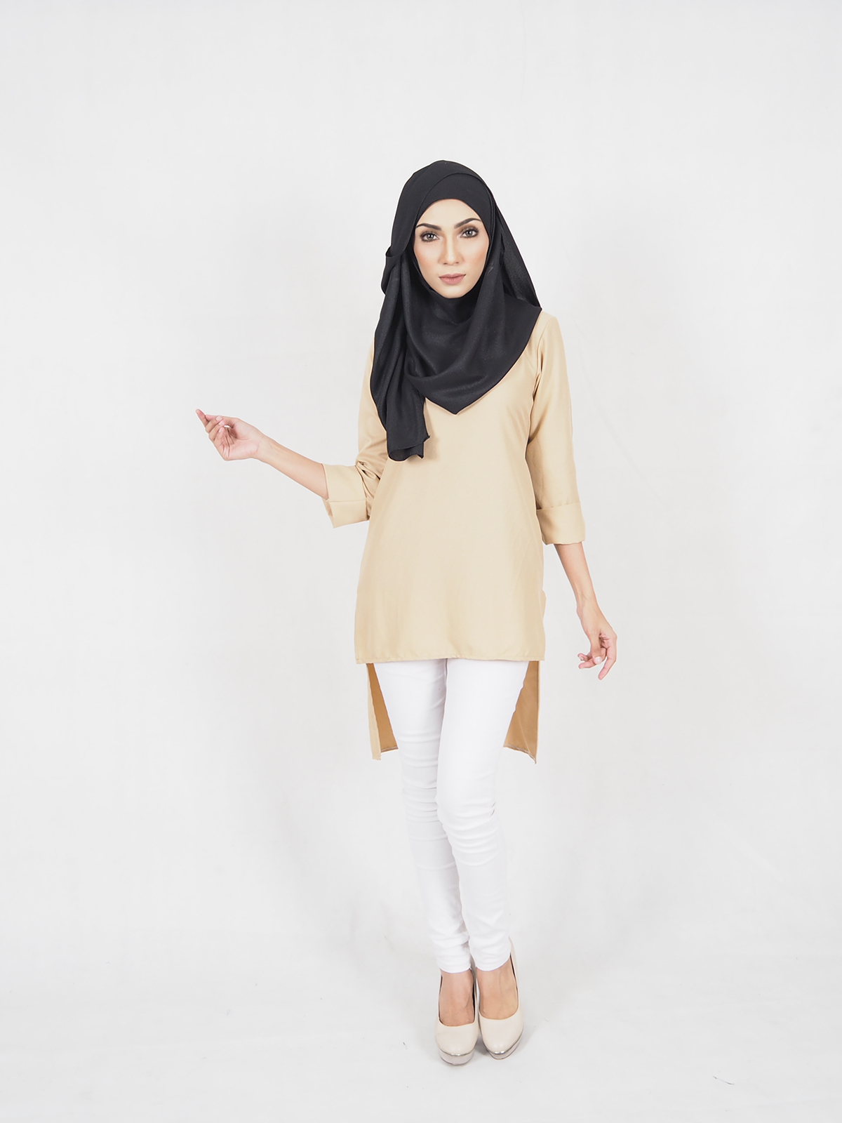 SW4473 Plus Size Maternity Blouse Dark Brown