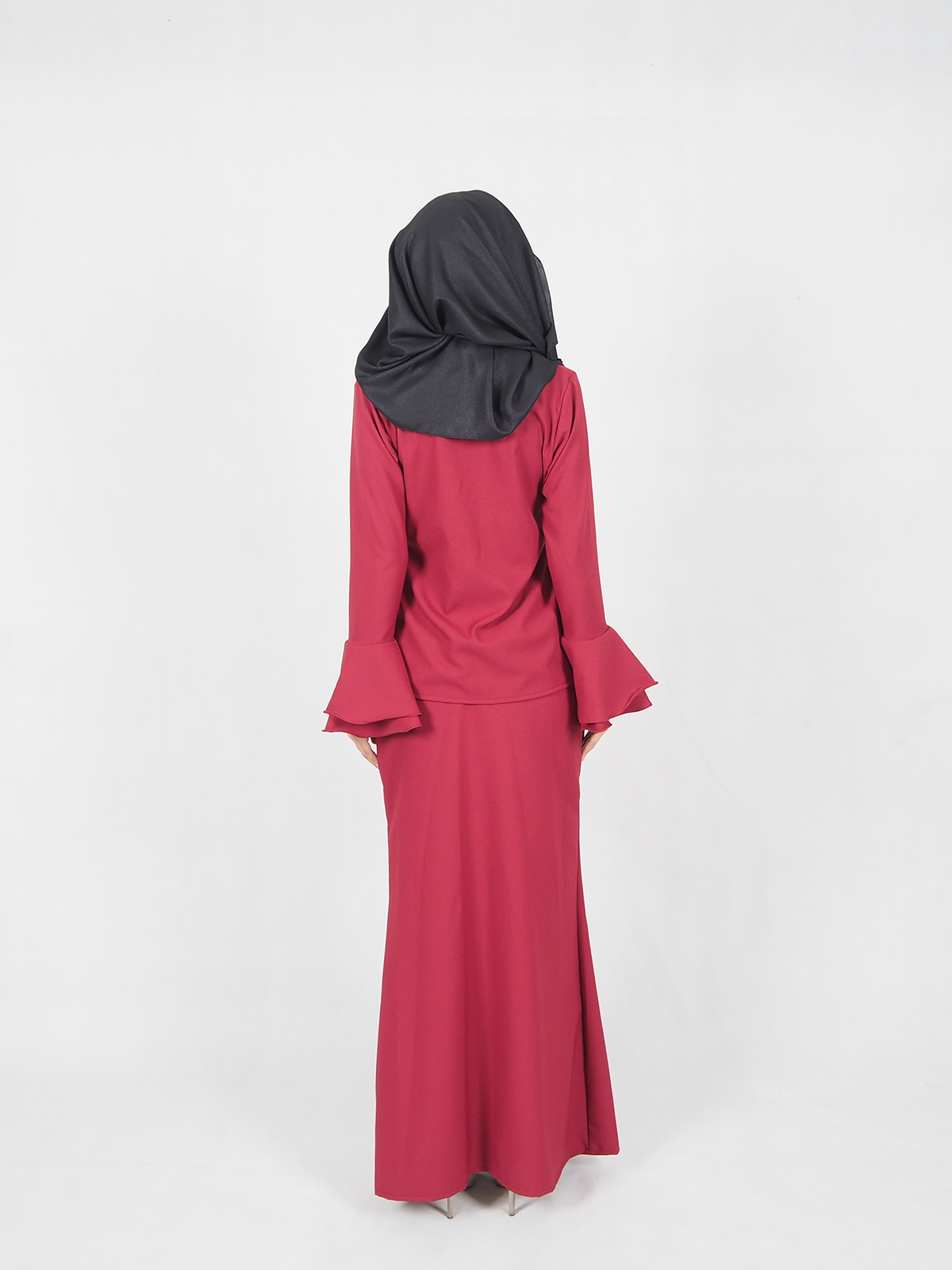 SW4493 Baju Kurung Maroon