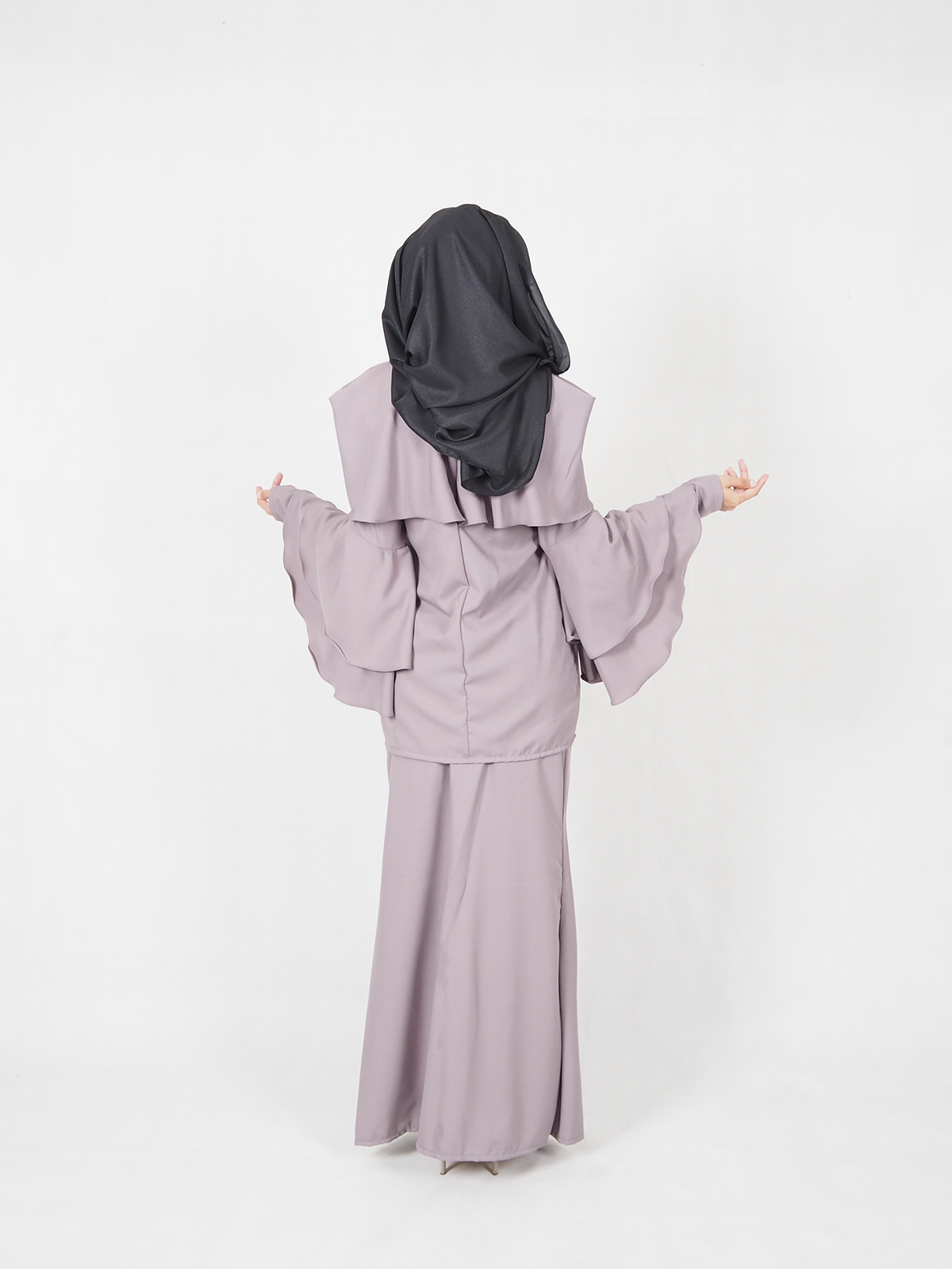 SW4494 Baju Kurung Grey