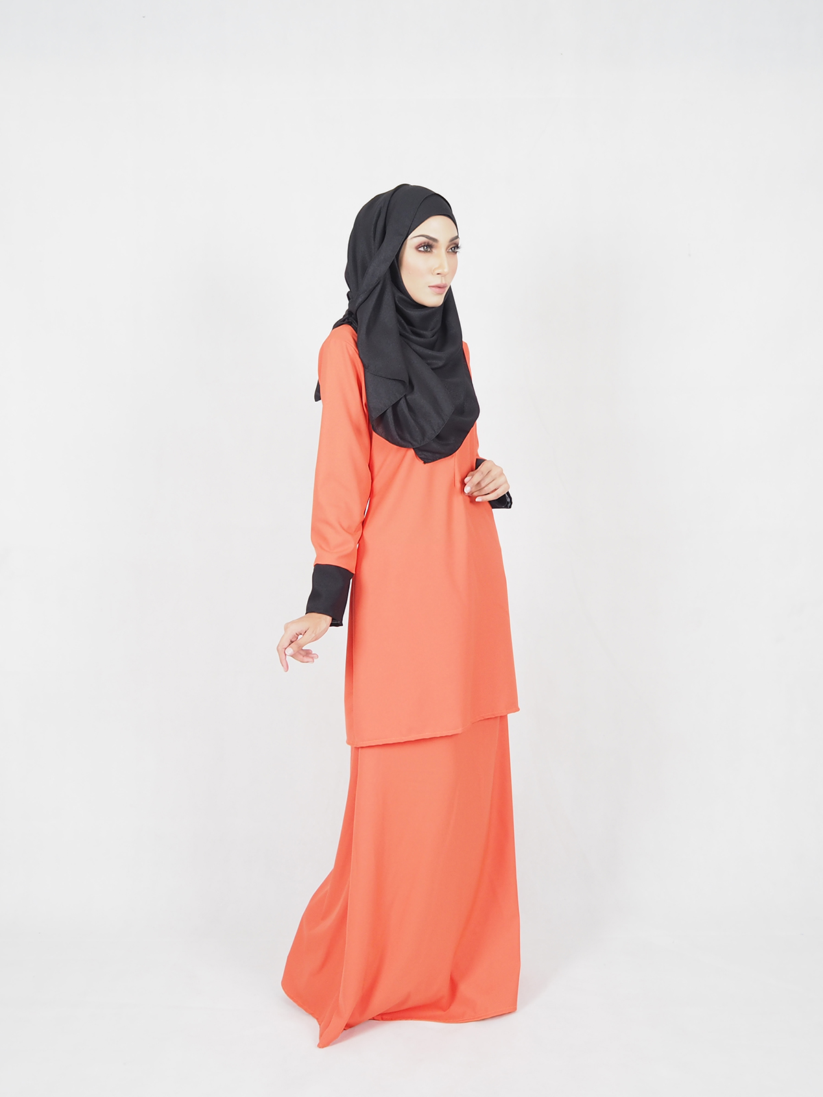 SW4503 Baju Kurung Orange