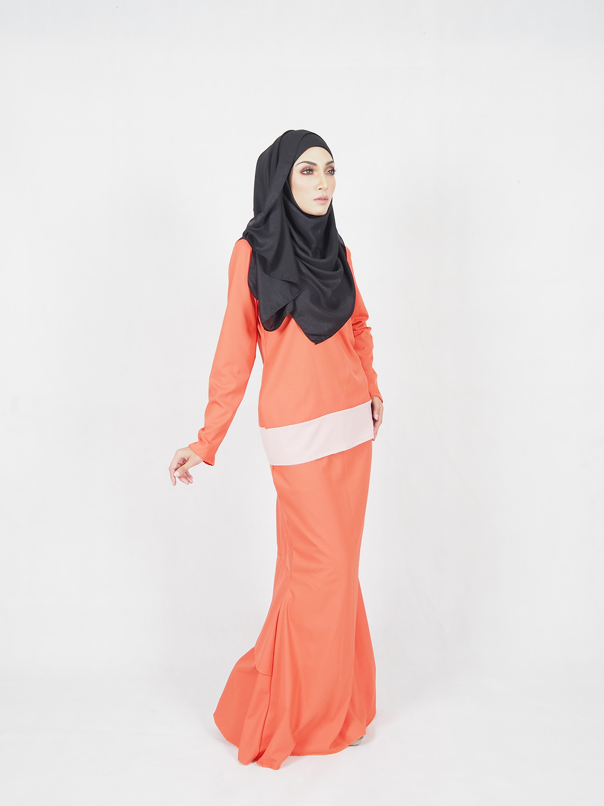 SW4510 Baju Kurung Orange