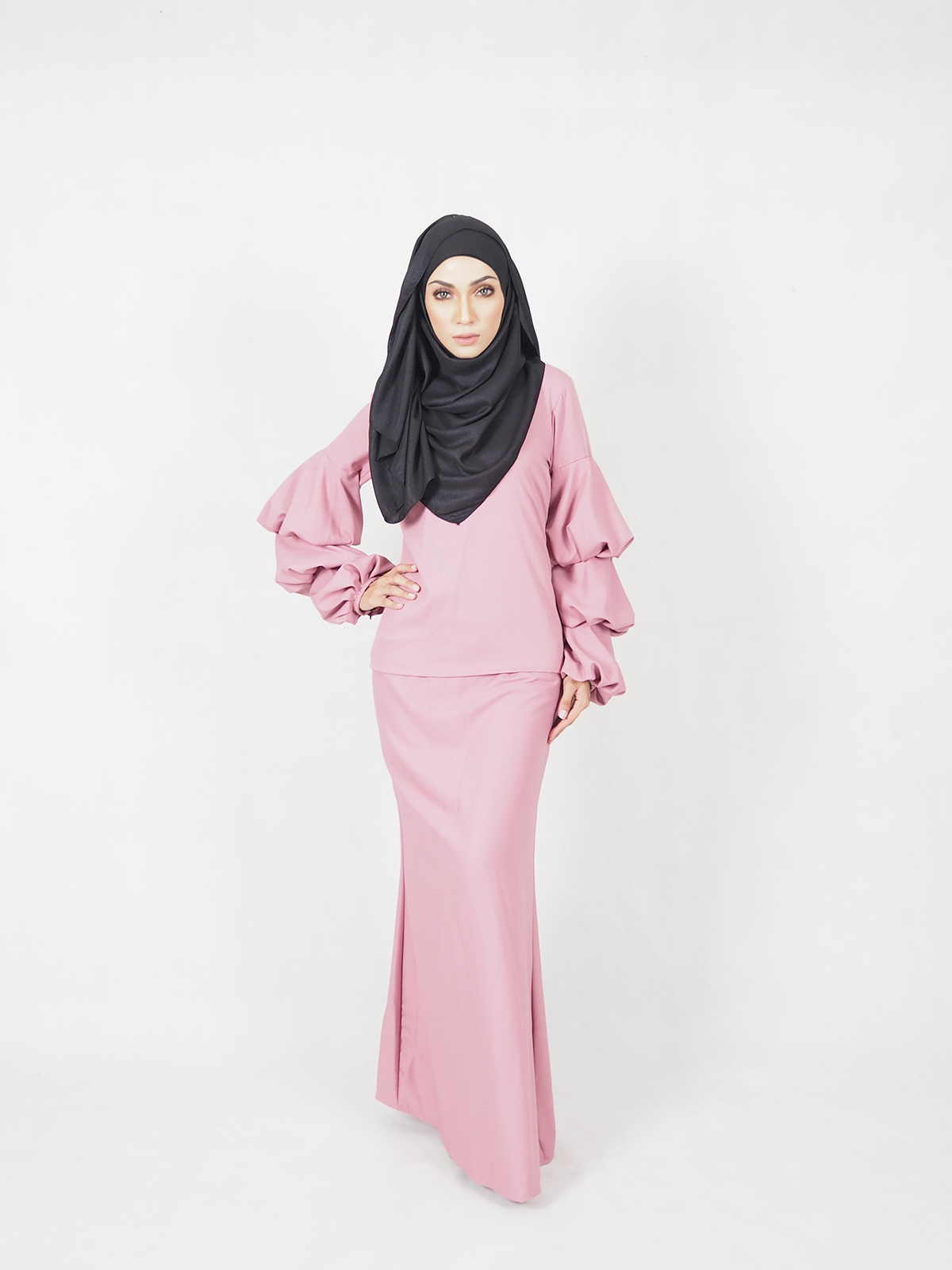SW4516 Baju Kurung Pink