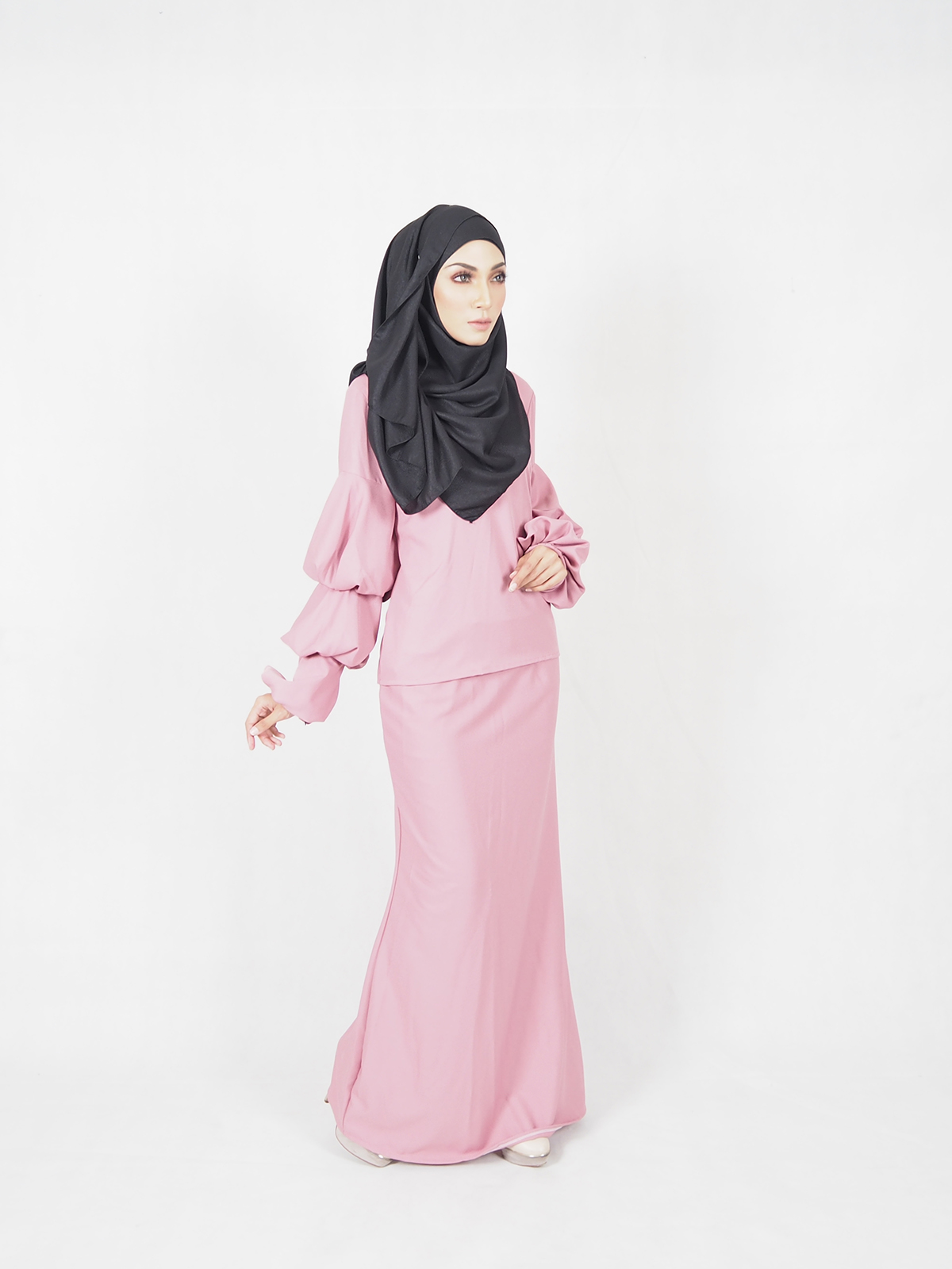 SW4516 Baju Kurung Pink