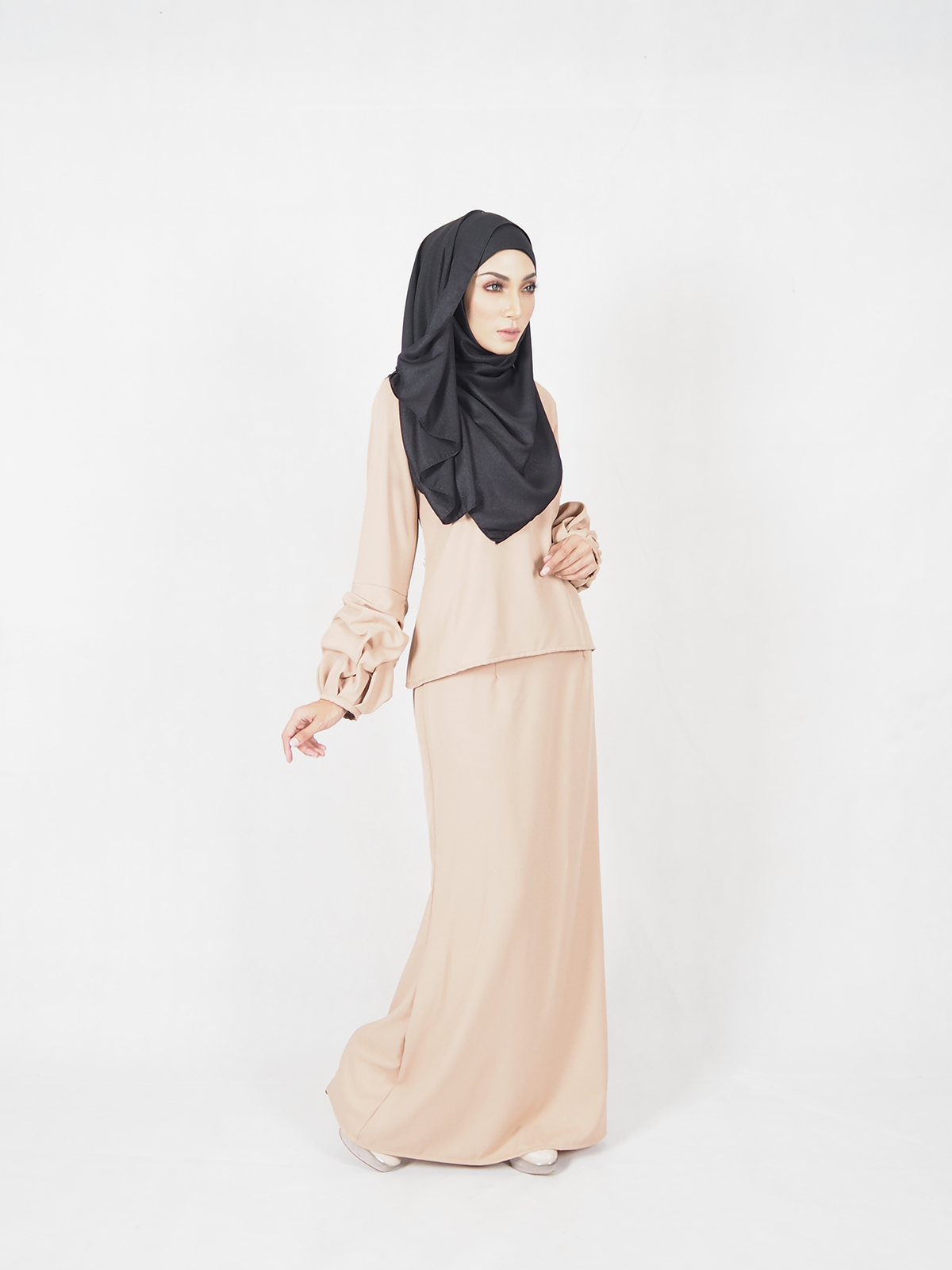 SW4517 Baju Kurung Dark Brown