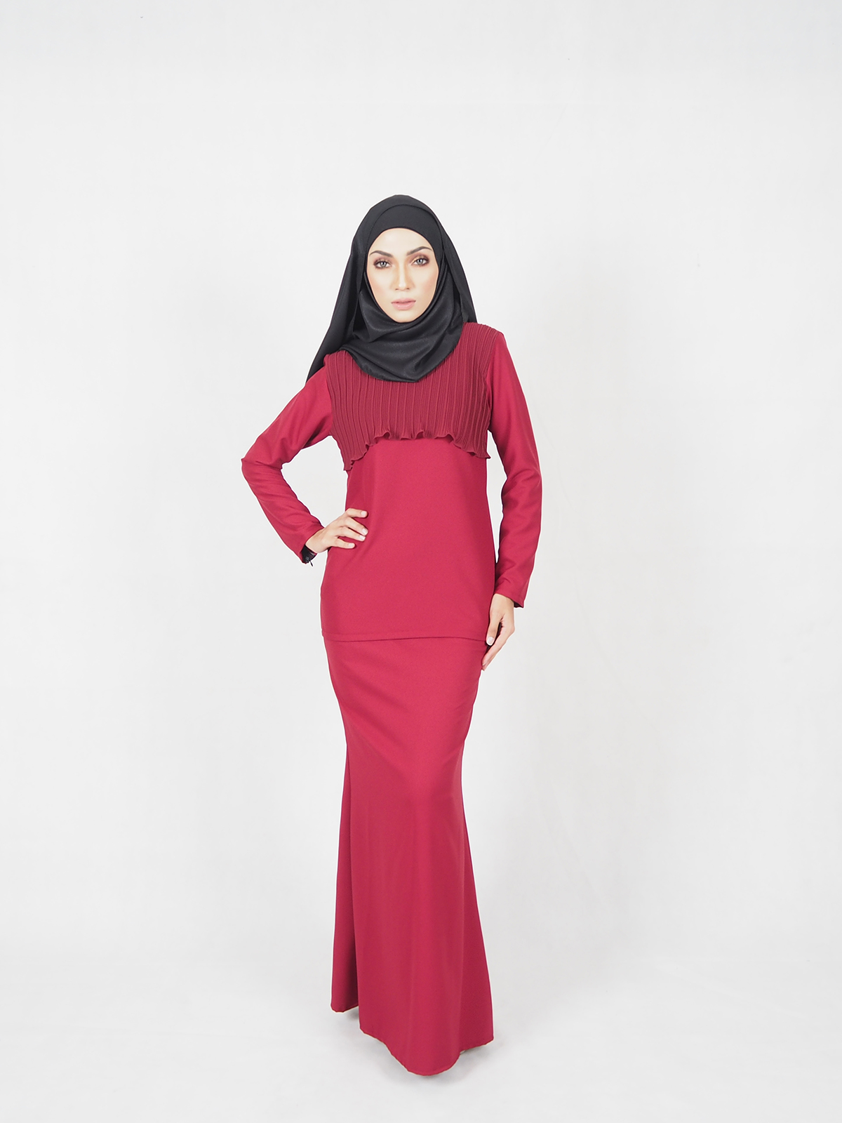 SW4520 Baju Kurung Maroon