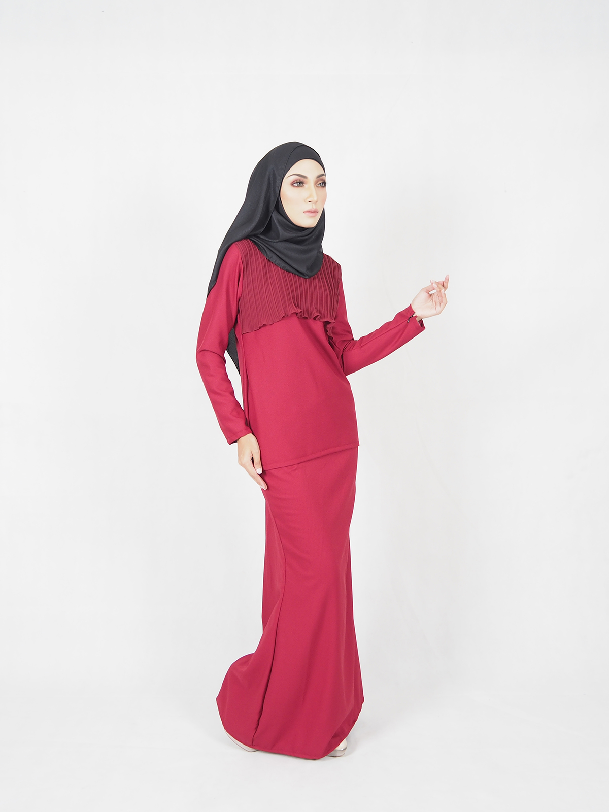 SW4520 Baju Kurung Maroon
