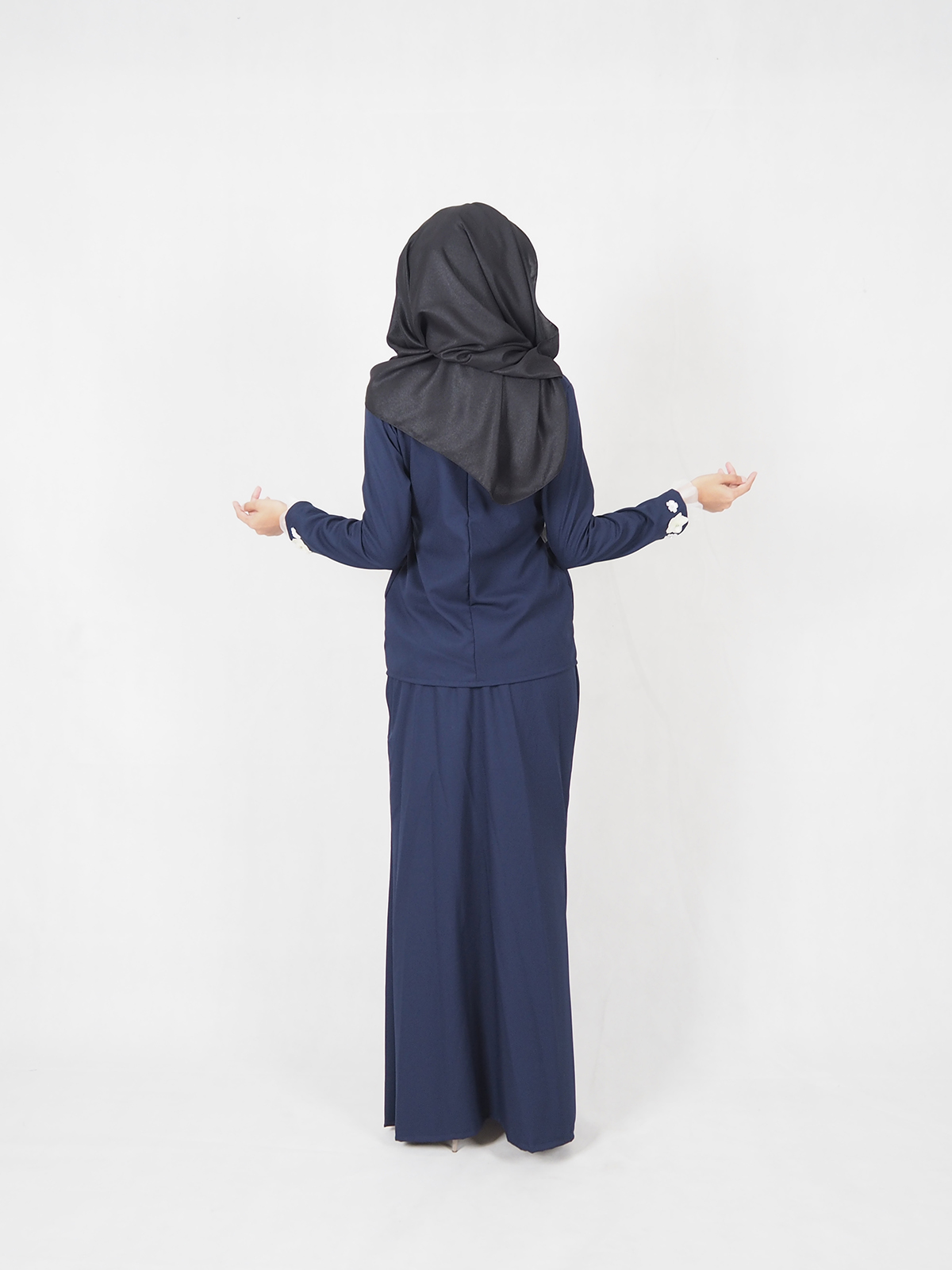 SW4522 Baju Kurung Dark Blue