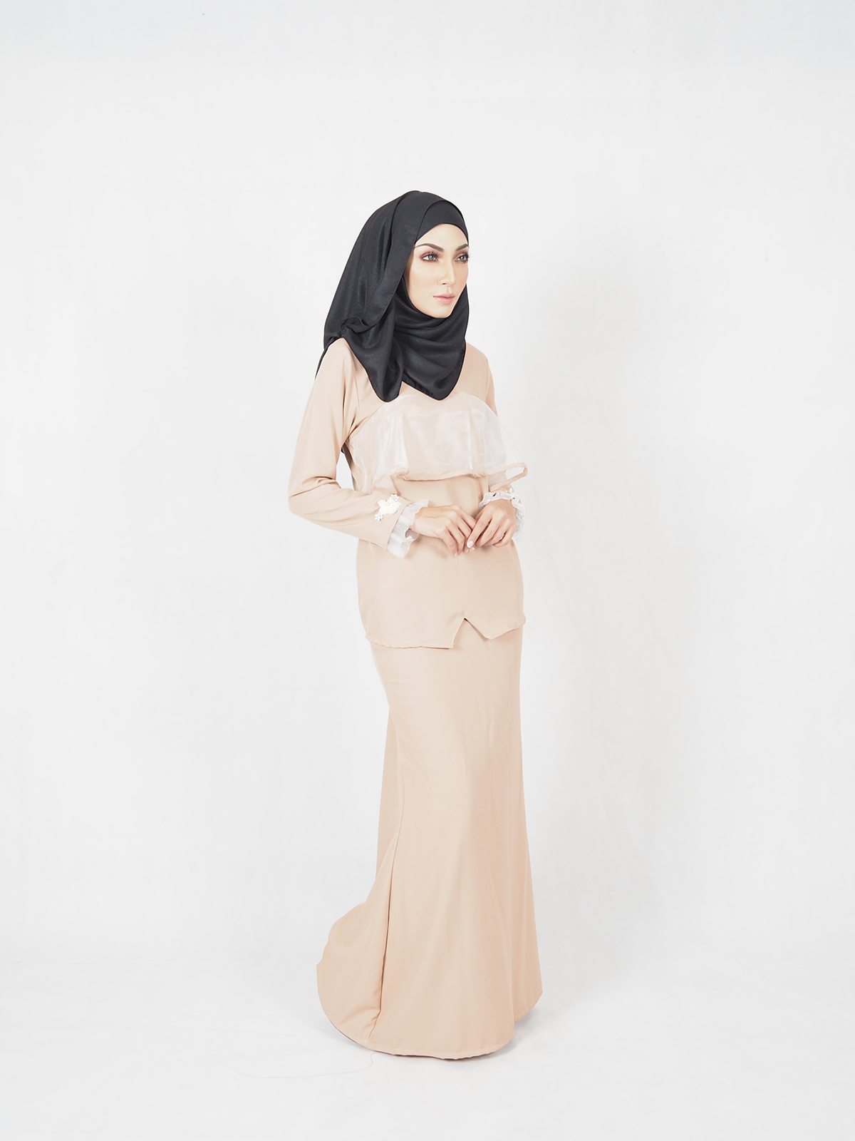SW4522 Baju Kurung Dark Brown