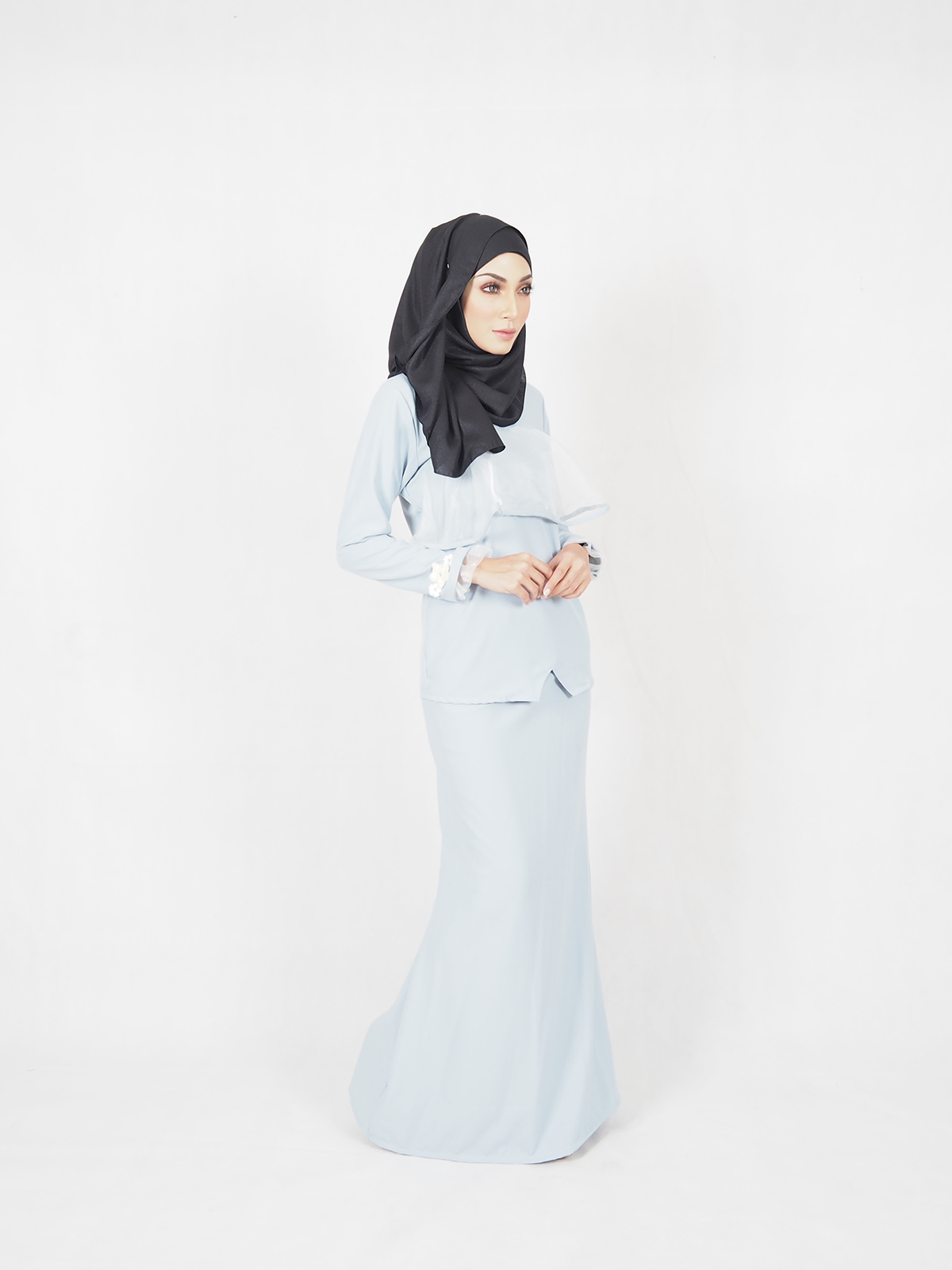 SW4522 Baju Kurung Light Blue