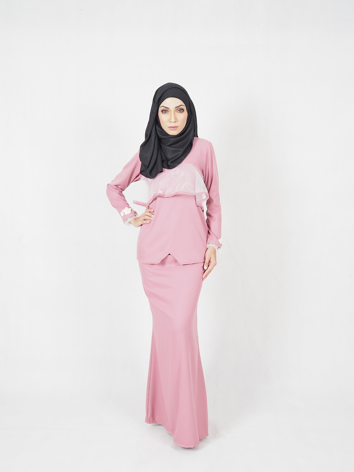 SW4522 Baju Kurung Pink