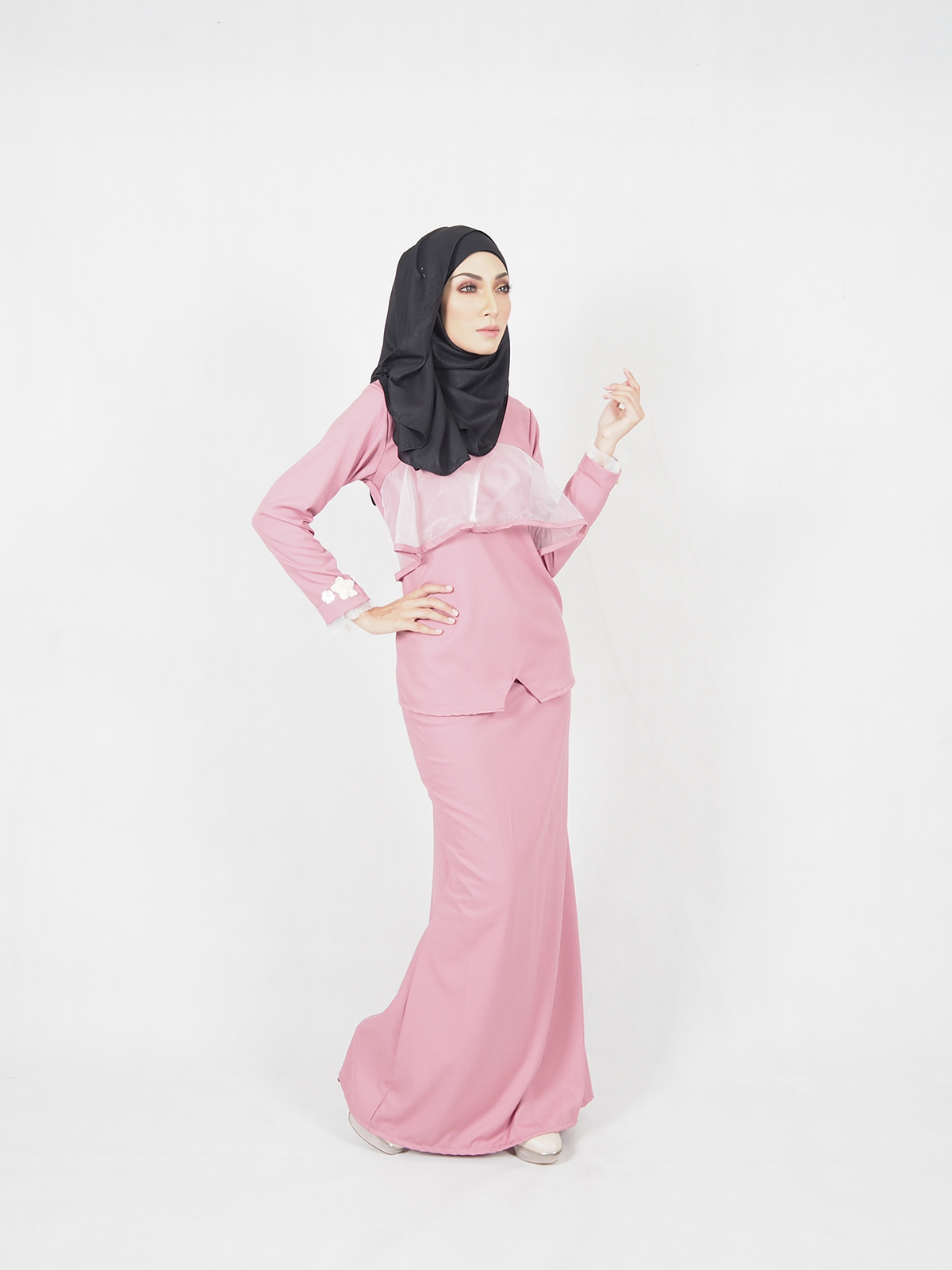 SW4522 Baju Kurung Pink